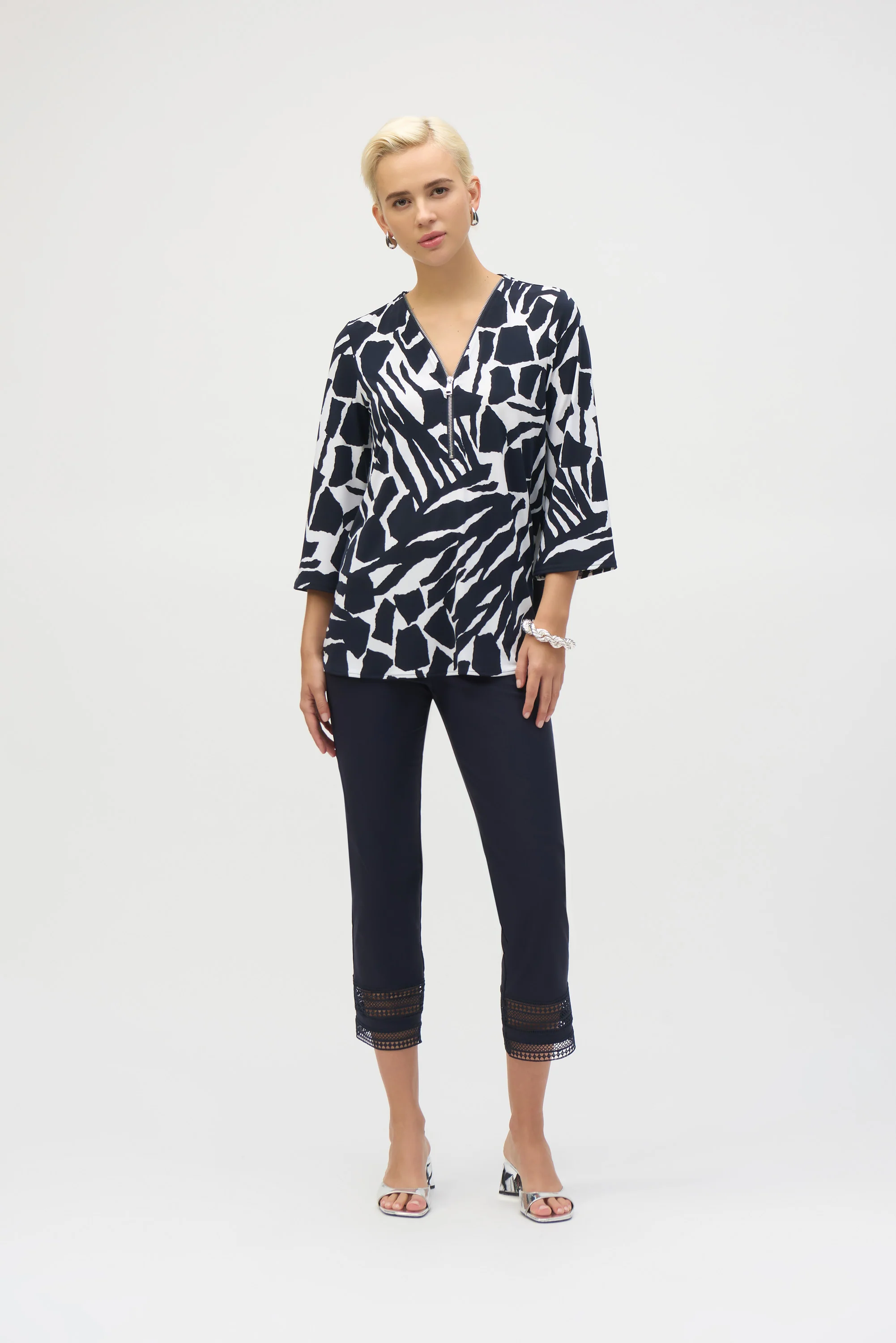 Joseph Ribkoff Tropical Print Fit and Flare Tunic Style 252157 - Image 5