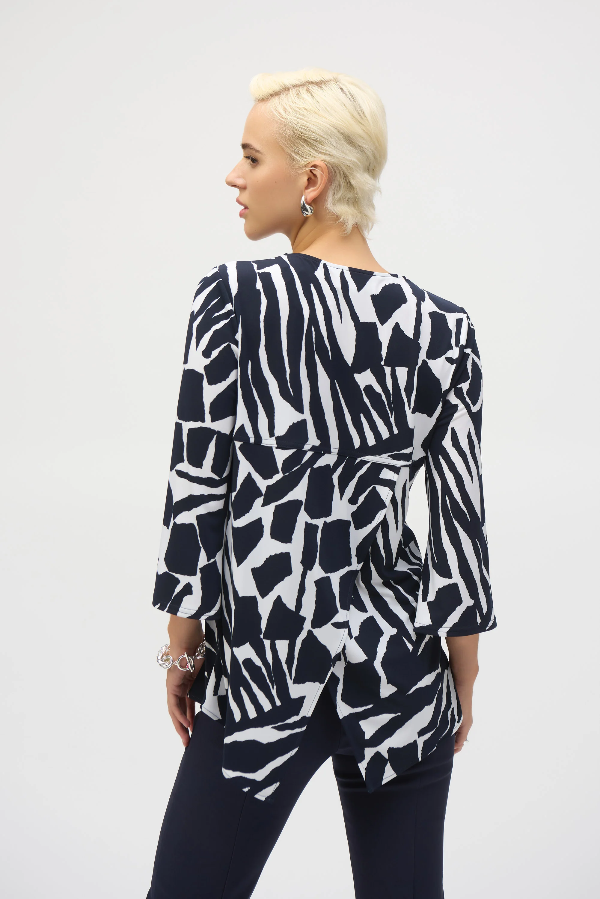 Joseph Ribkoff Tropical Print Fit and Flare Tunic Style 252157 - Image 7