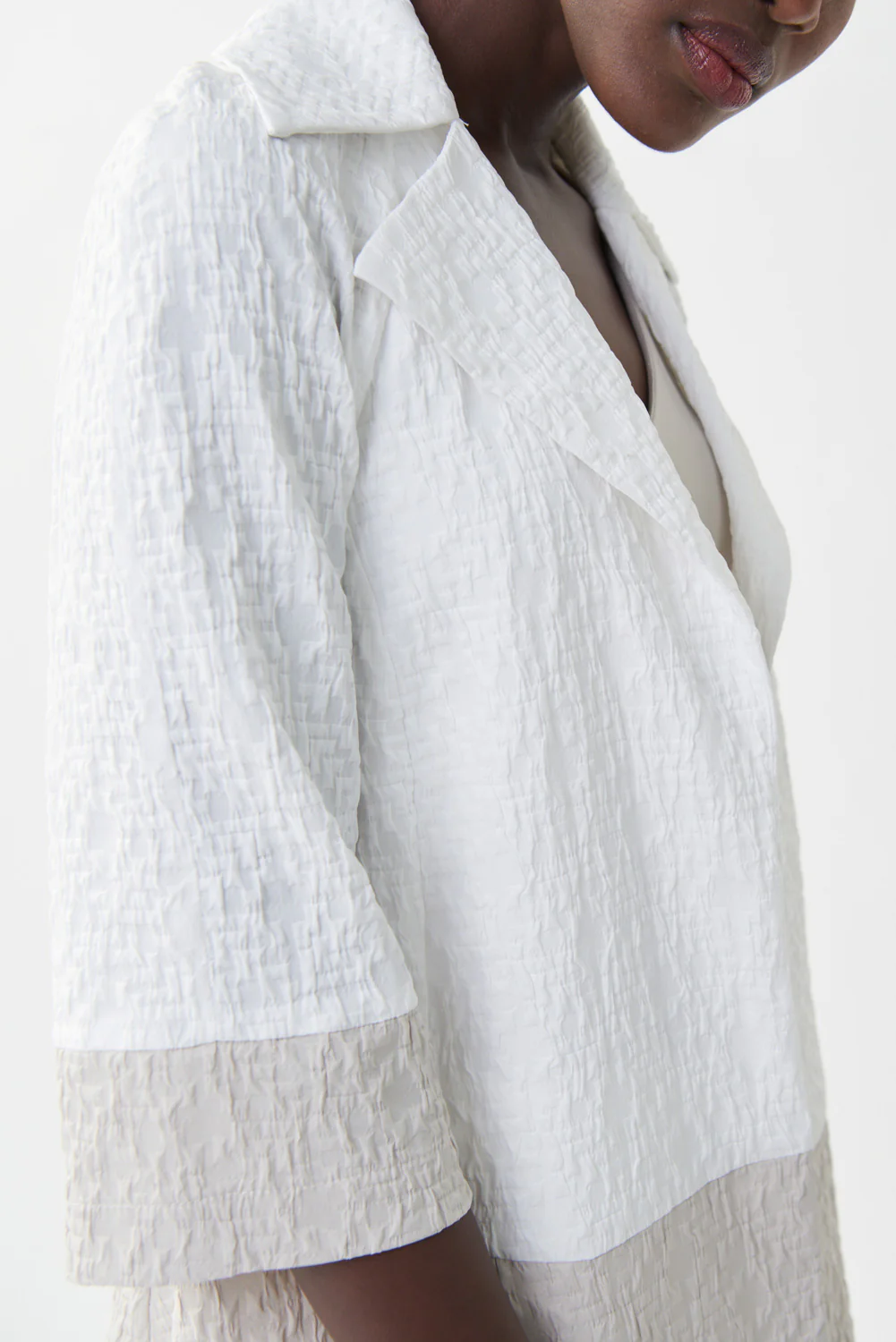 Joseph Ribkoff Vanilla/Moonstone Blazer Style 222224 - Image 4