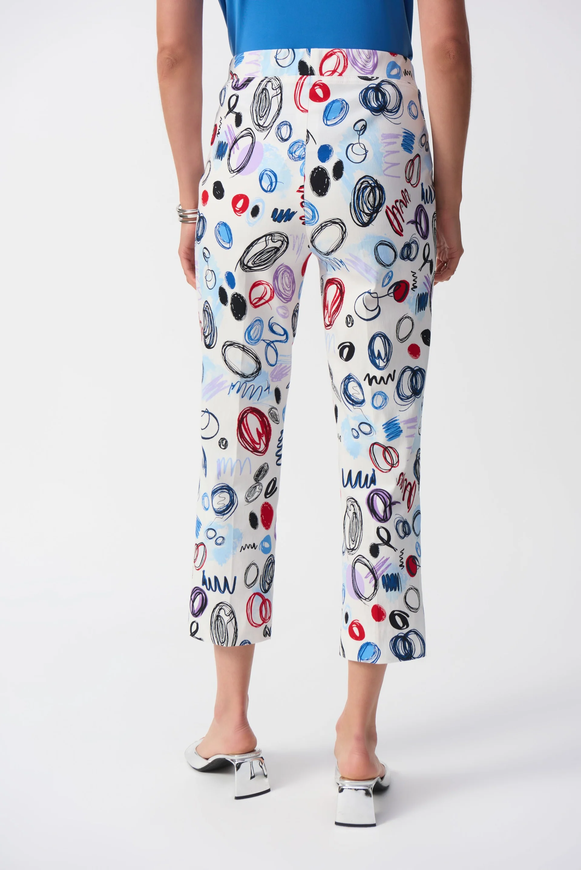 Joseph Ribkoff Abstract Print Crop Pants Style 251221 - Image 3