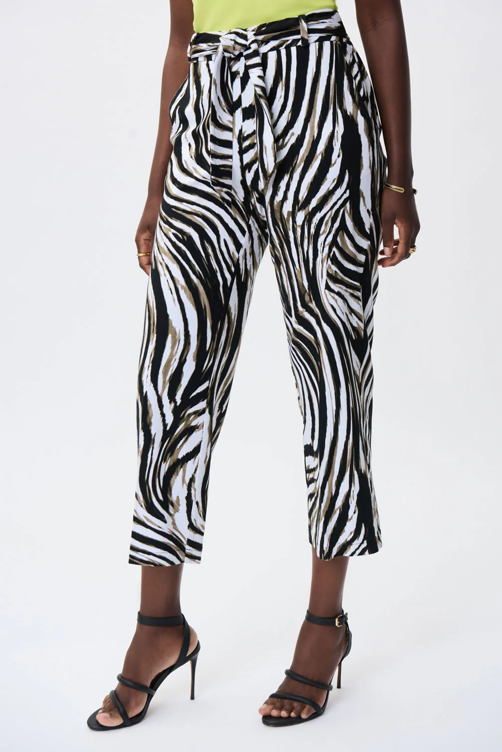 Joseph Ribkoff Vanilla/Multi Capri Pants Style 231116
