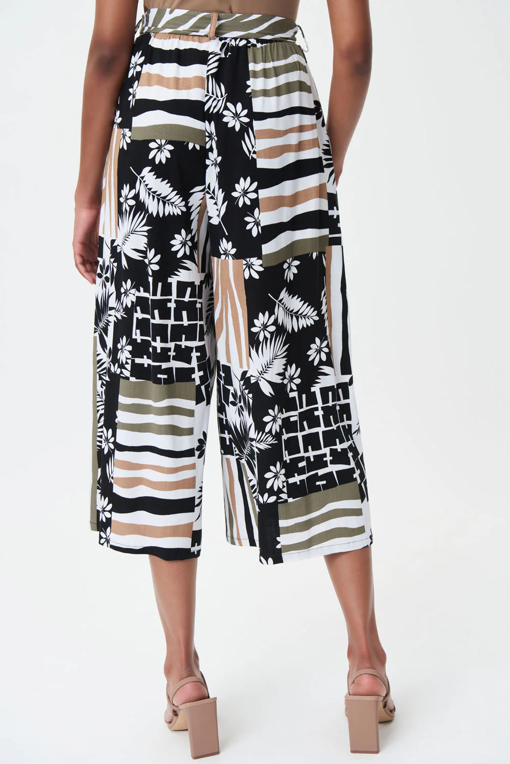 Joseph Ribkoff Vanilla/Multi Culotte Pants Style 232232 - Image 2
