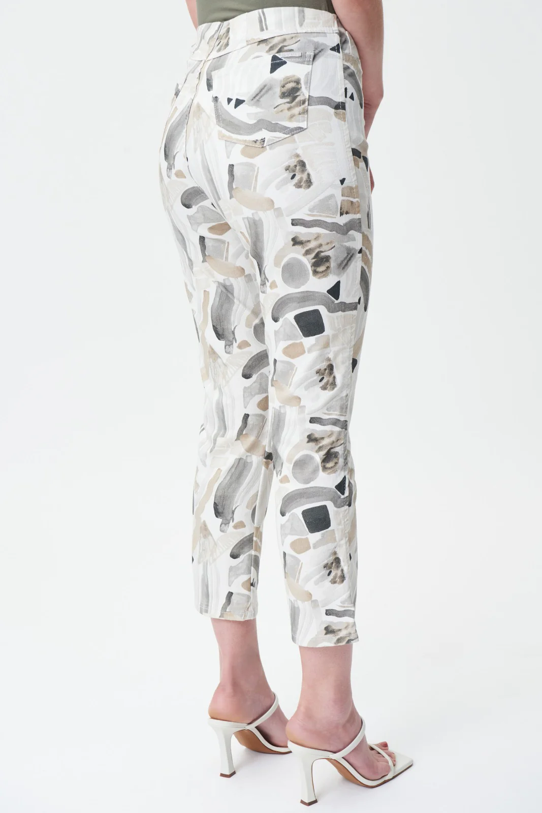Joseph Ribkoff Vanilla/Multi Denim Pants Style 232913 - Image 2