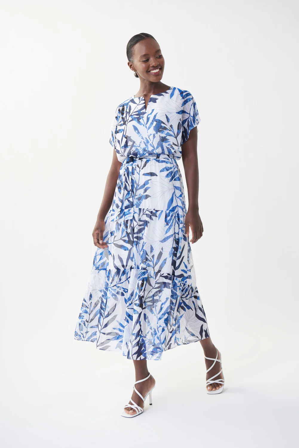 Joseph Ribkoff Vanilla/Multi Floral Dress Style 222285