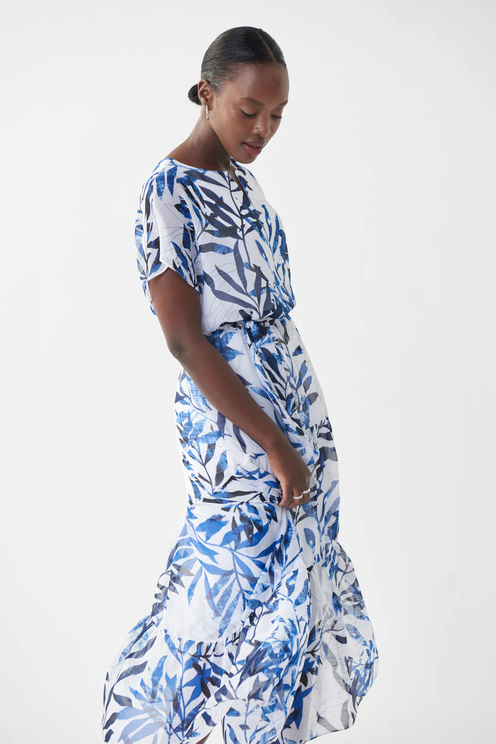 Joseph Ribkoff Vanilla/Multi Floral Dress Style 222285 - Image 2