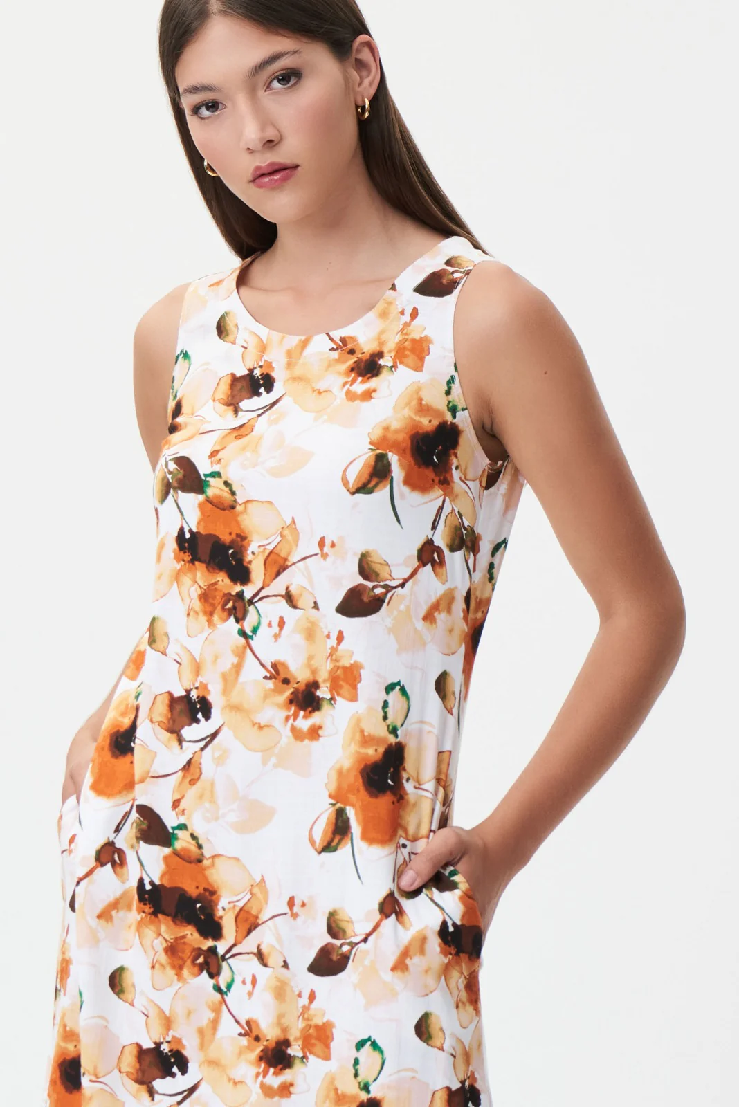 Joseph Ribkoff Vanilla/Multi Floral print Dress Style 232064 - Image 2