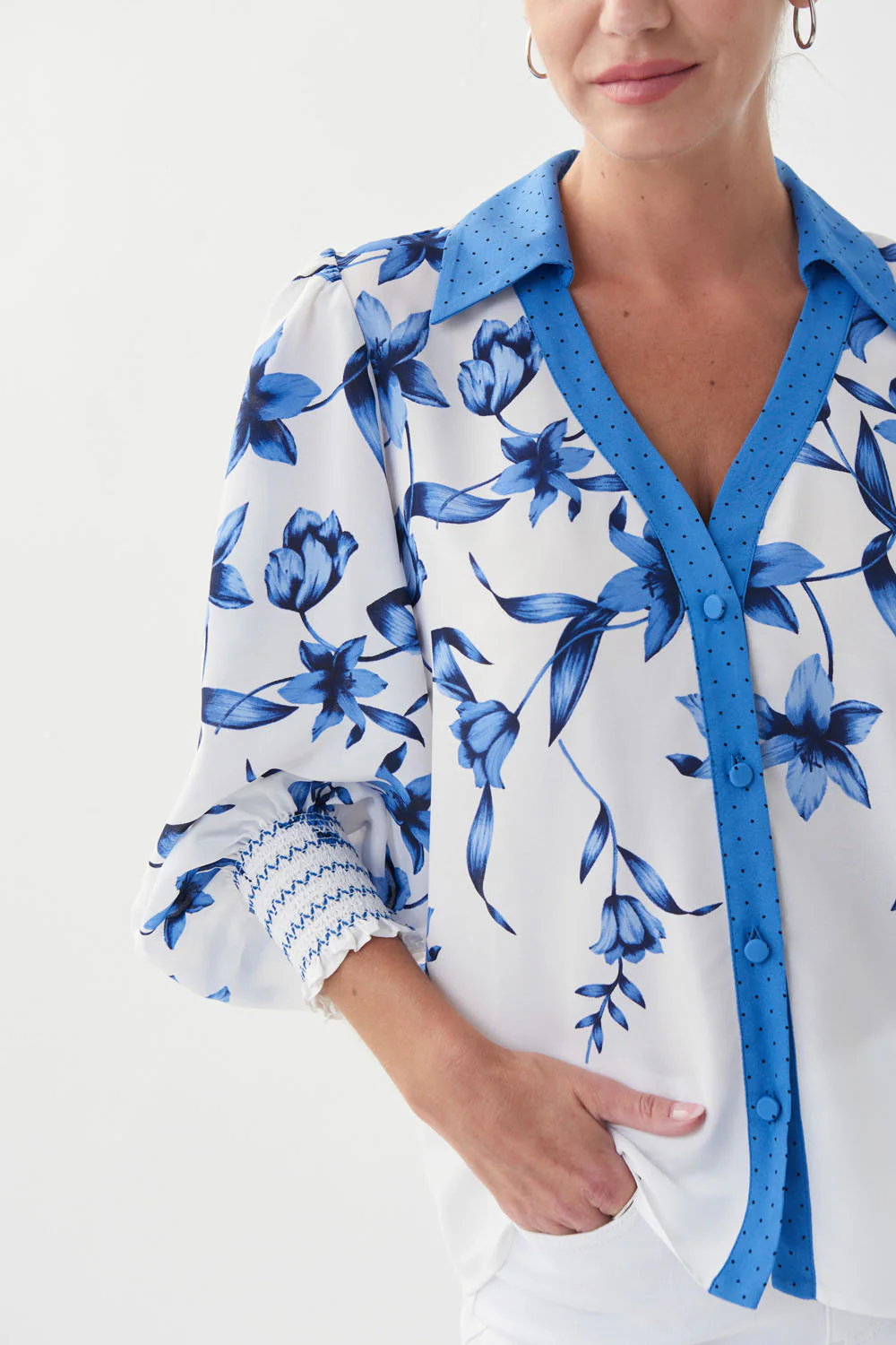 Joseph Ribkoff Vanilla/Multi Top Style 222209 - Image 2
