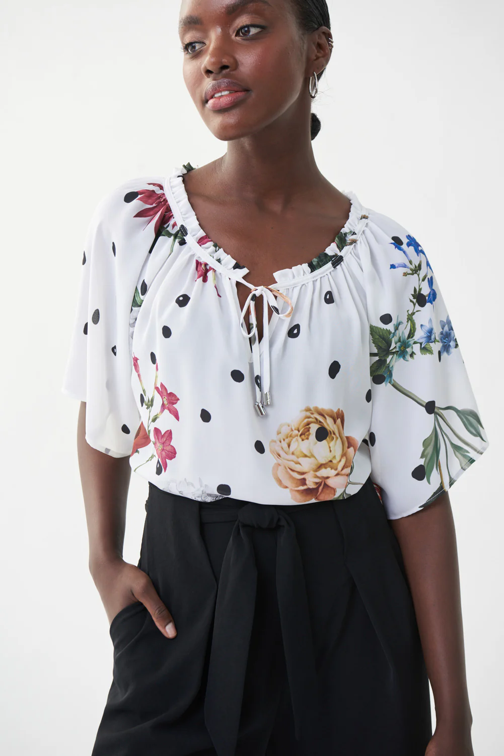 Joseph Ribkoff Vanilla/Multi Top Style 222223 - Image 2