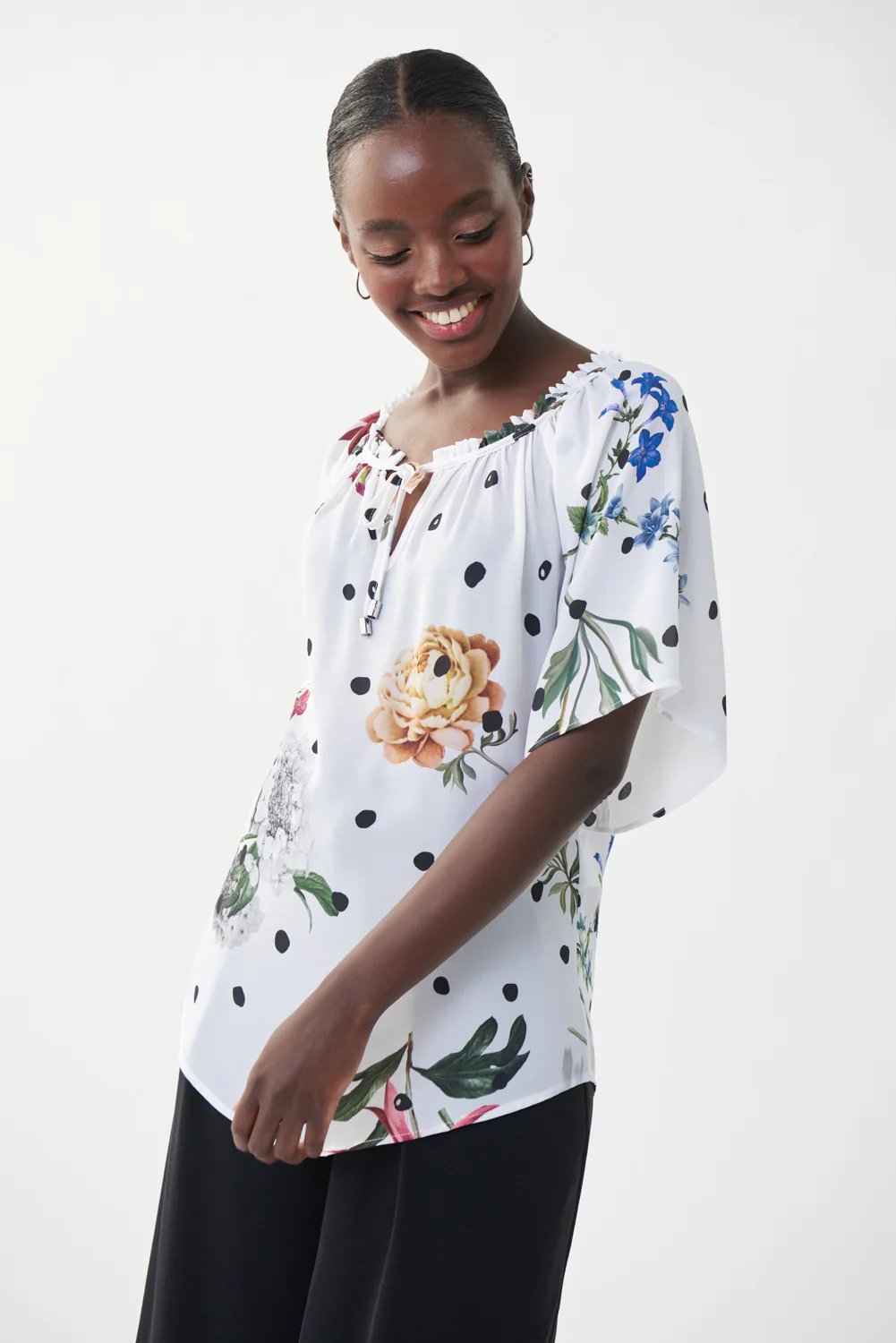 Joseph Ribkoff Vanilla/Multi Top Style 222223 - Image 3