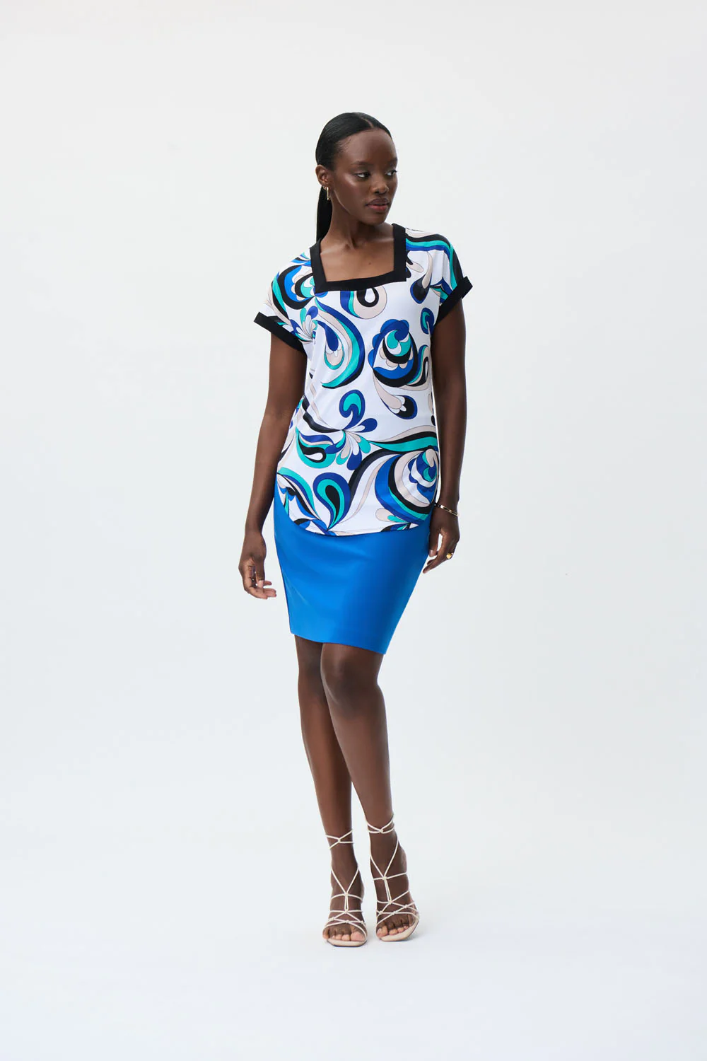 Joseph Ribkoff Vanilla/Multi Top Style 231302 - Image 4