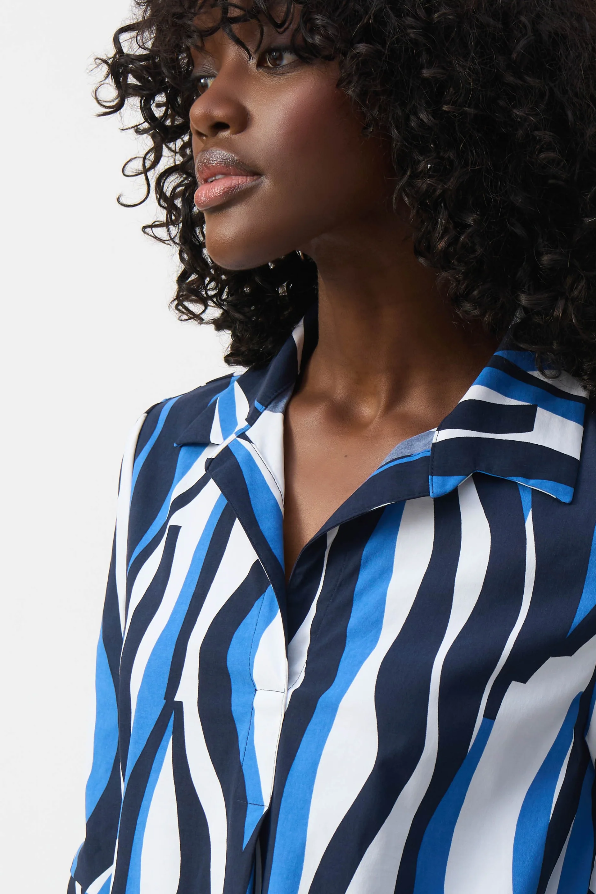 Joseph Ribkoff Vanilla/Multi Trapeze Shirt Dress Style 251294 - Image 3