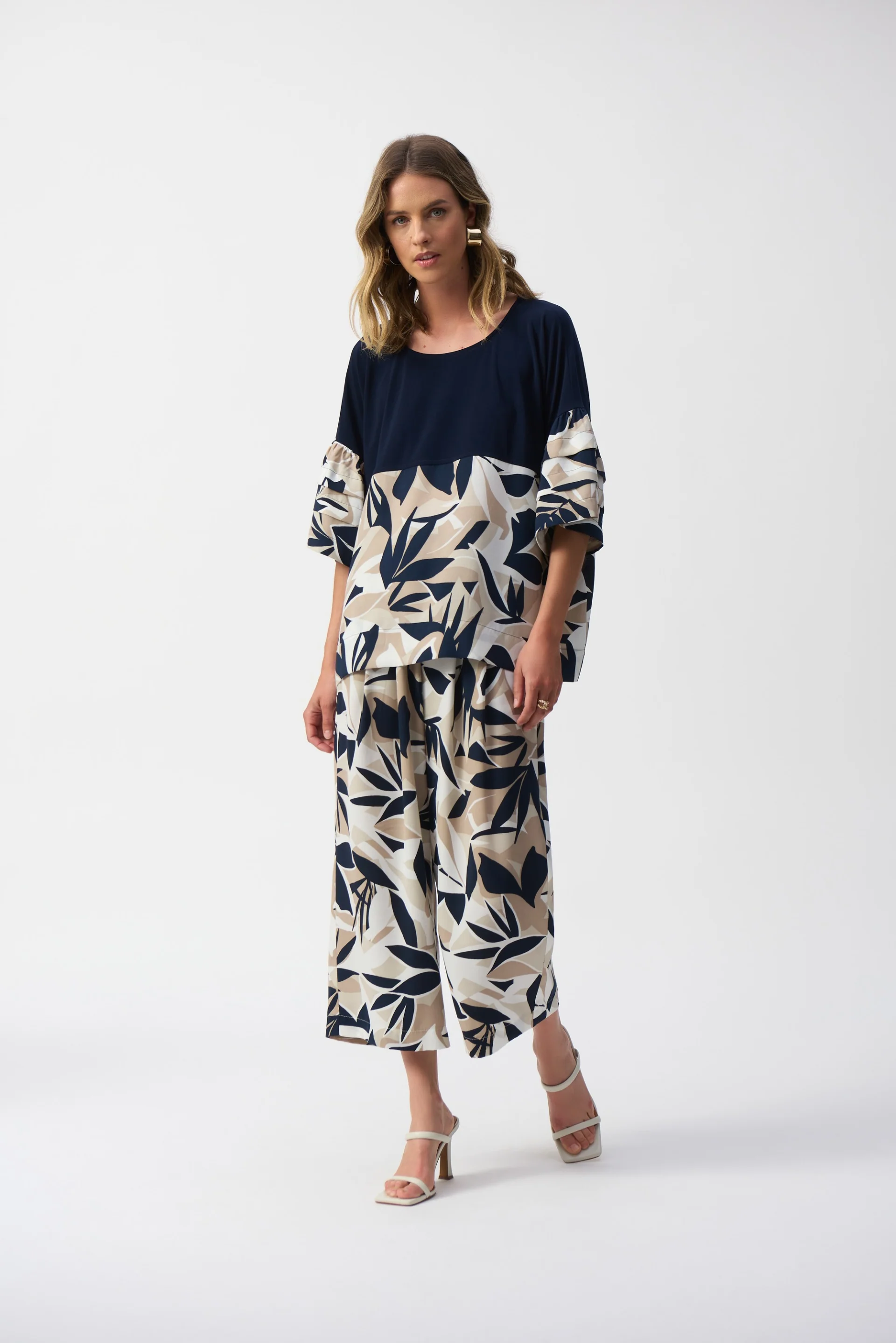 Joseph Ribkoff Tropical Print Boxy Top Style 251073 - Image 2