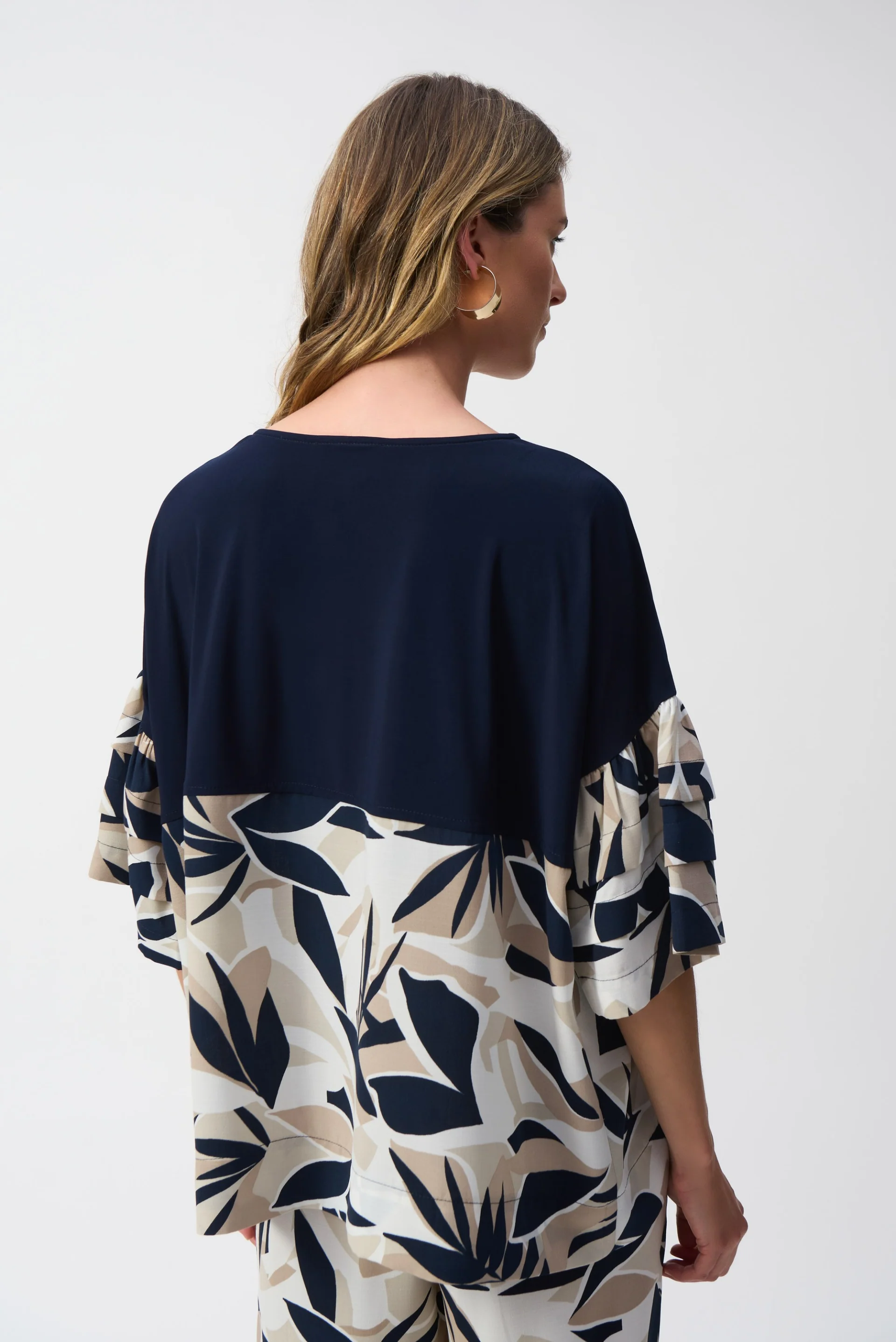 Joseph Ribkoff Tropical Print Boxy Top Style 251073 - Image 4
