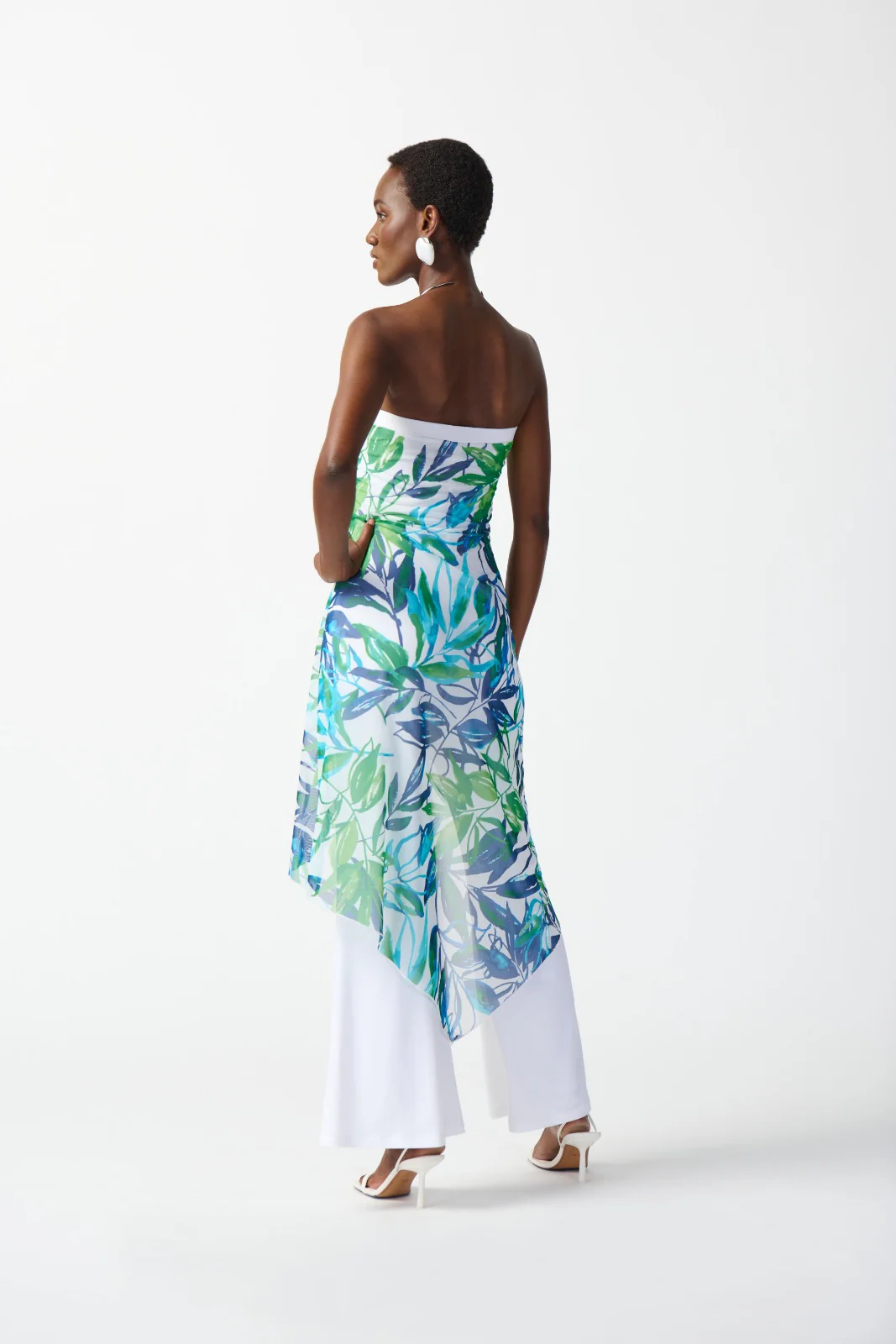 Joseph Ribkoff Vanilla/Multi Tropical Print Jumpsuit Style 242024 - Image 4