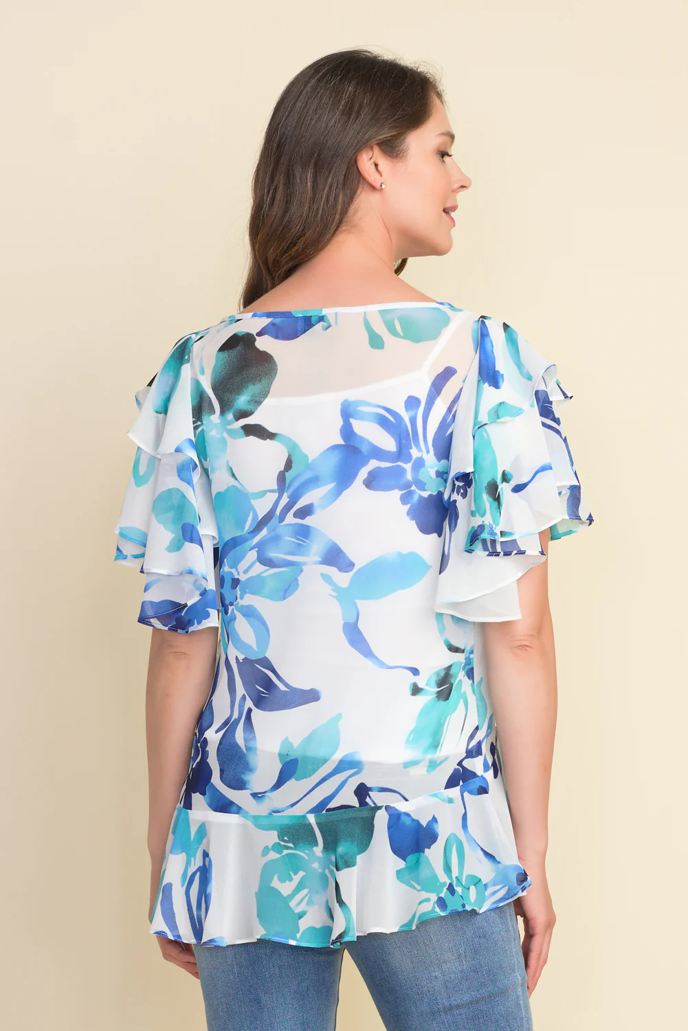 Joseph Ribkoff Vanilla/Multi Two Peice Tunic Style 212228 - Image 2