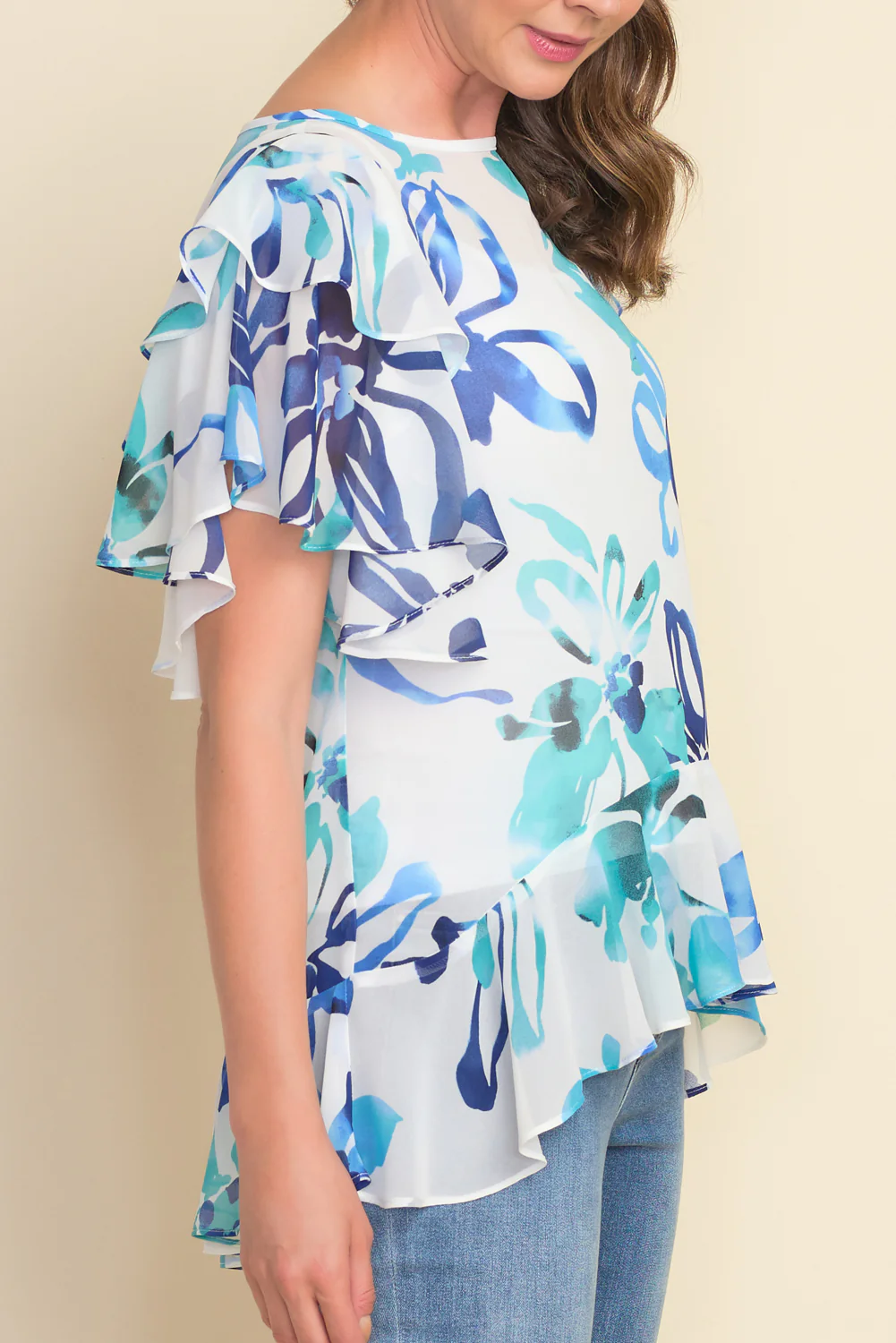 Joseph Ribkoff Vanilla/Multi Two Peice Tunic Style 212228 - Image 3