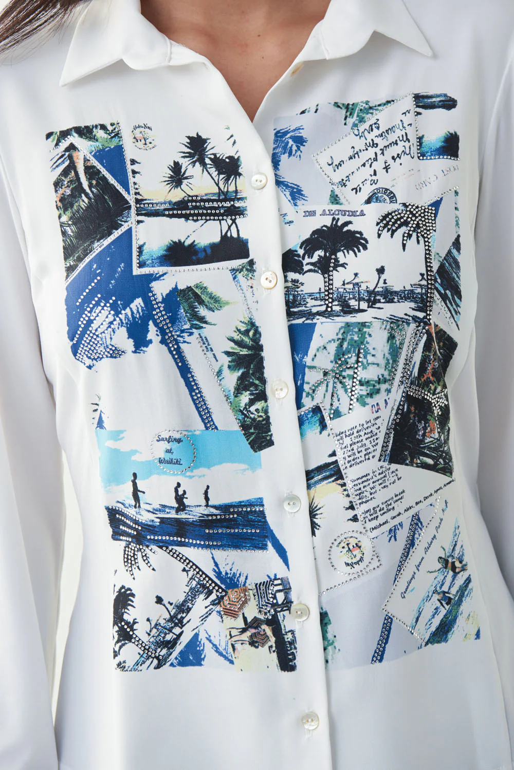 Joseph Ribkoff Vanilla Printed Blouse Style 221039 - Image 4