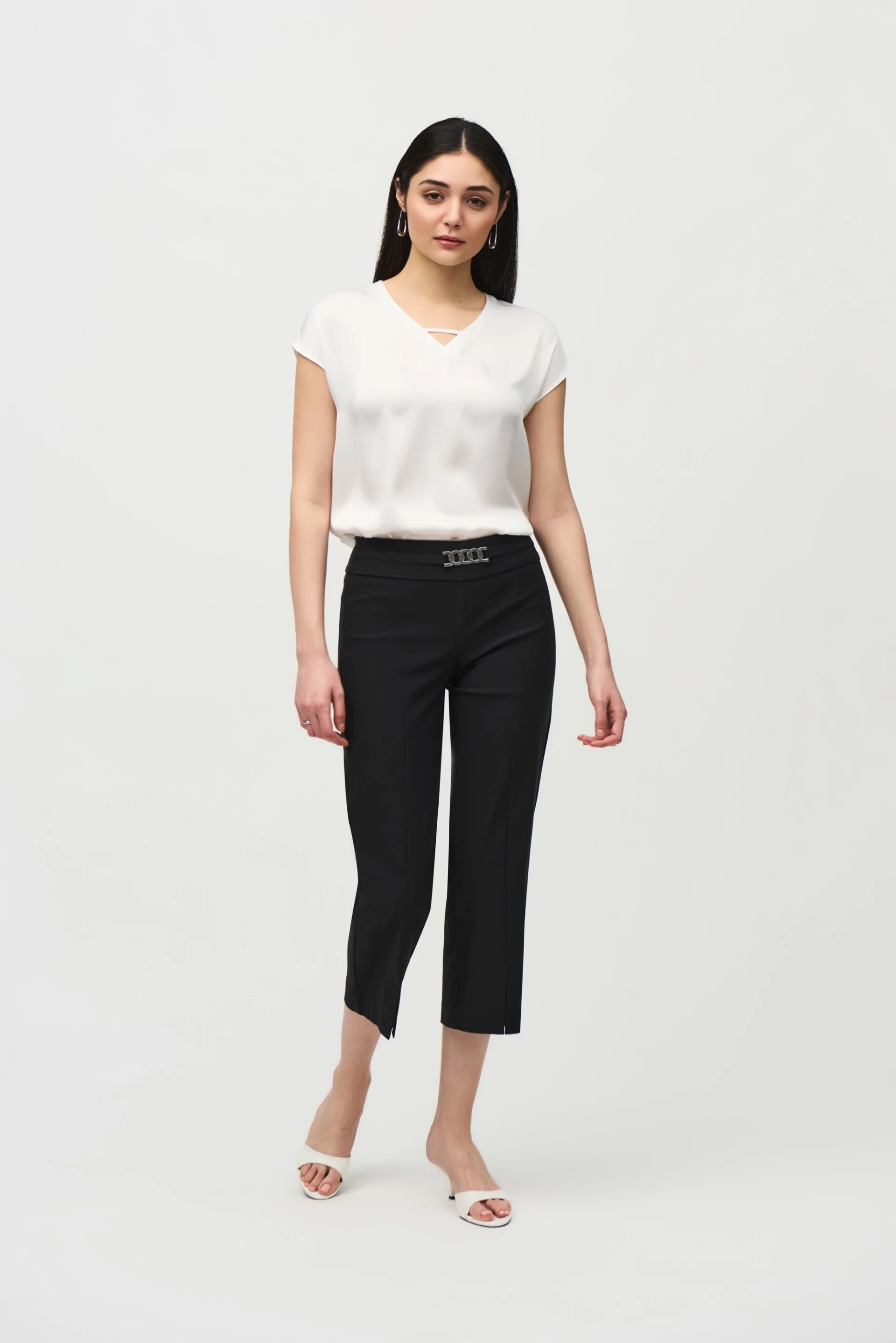 Joseph Ribkoff Vanilla Short Sleeve Top Style 242123 - Image 3