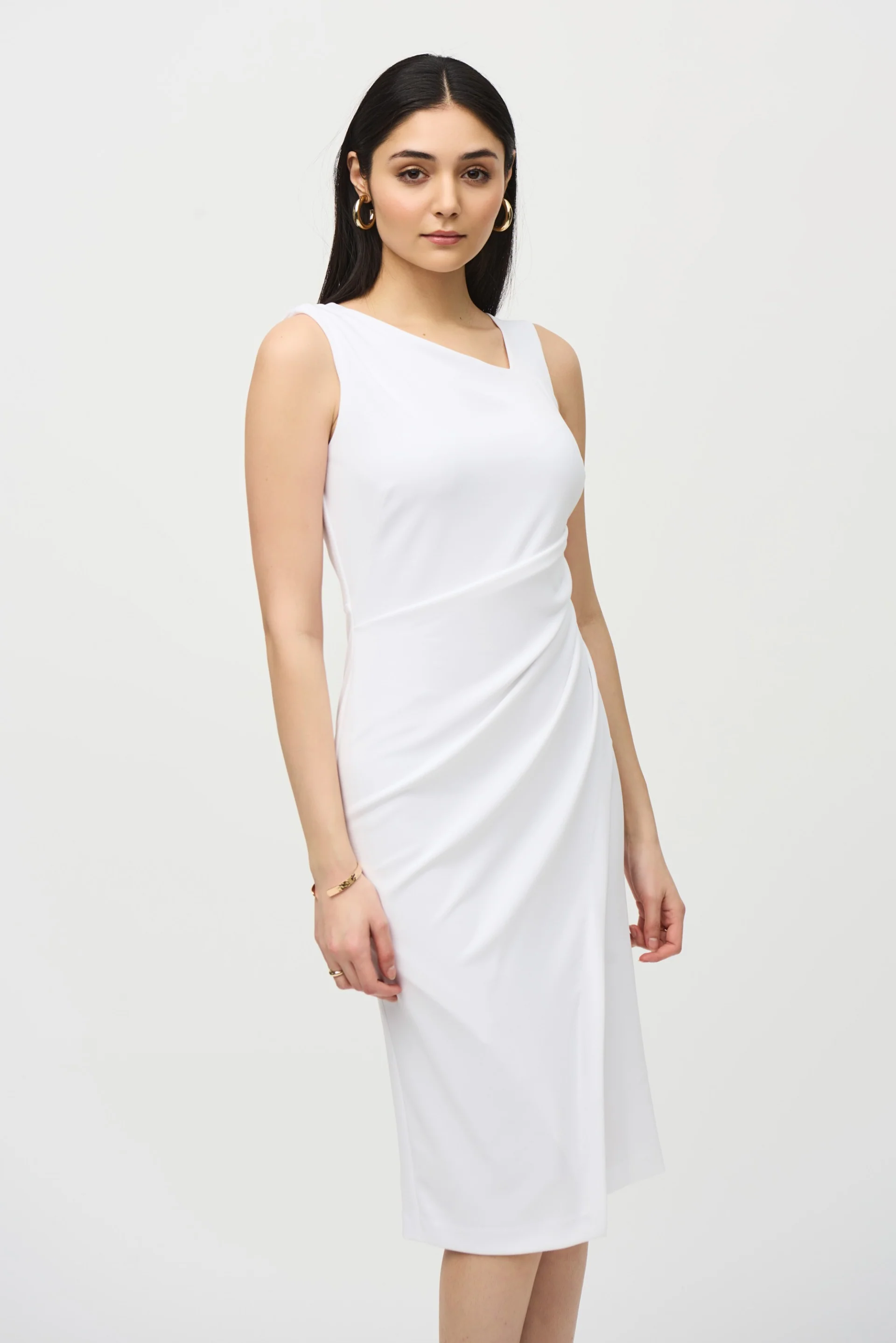 Joseph Ribkoff Vanilla Sleeveless Sheath Dress Style 242234 - Image 2