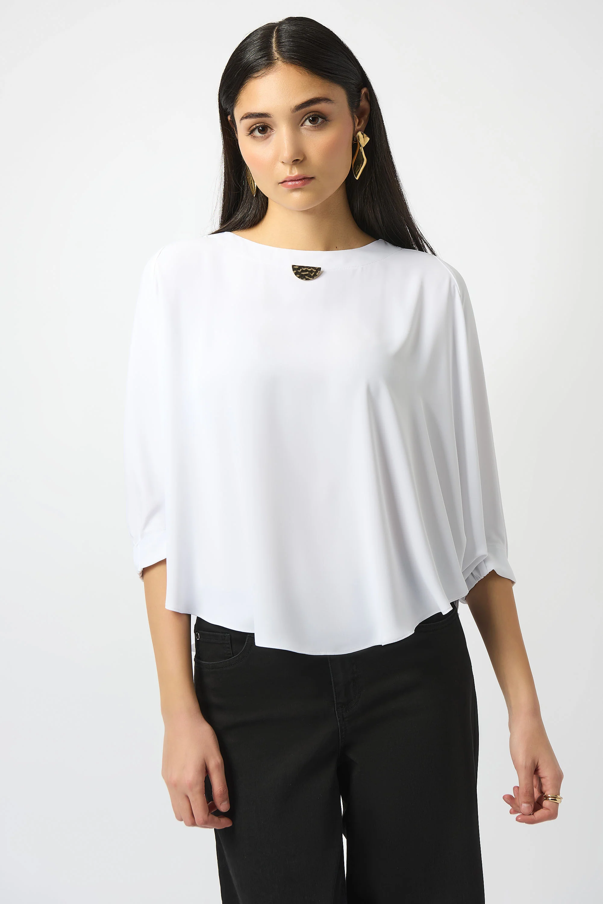 Joseph Ribkoff Vanilla Soft Twill Boxy Top Style 253290