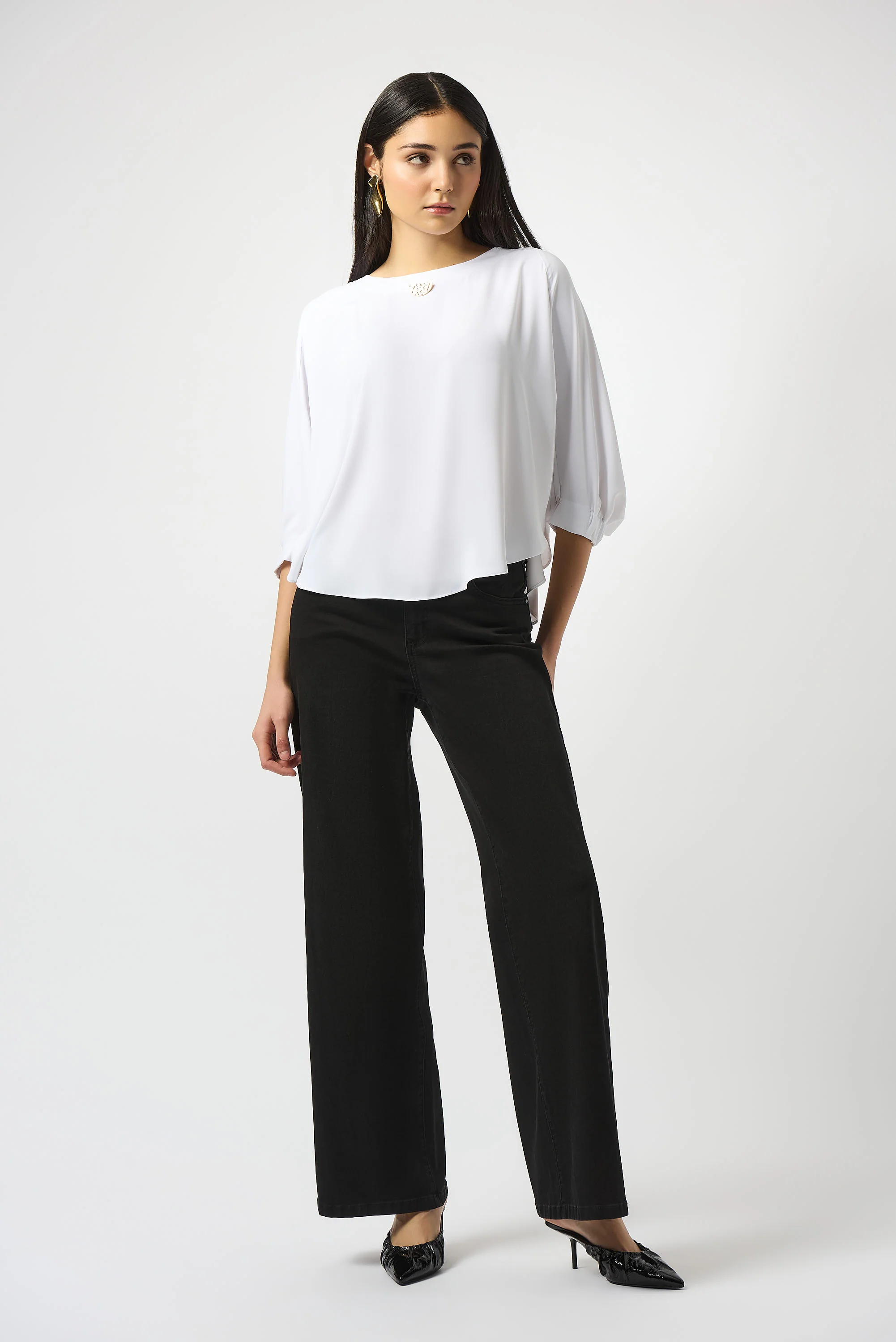 Joseph Ribkoff Vanilla Soft Twill Boxy Top Style 253290 - Image 2