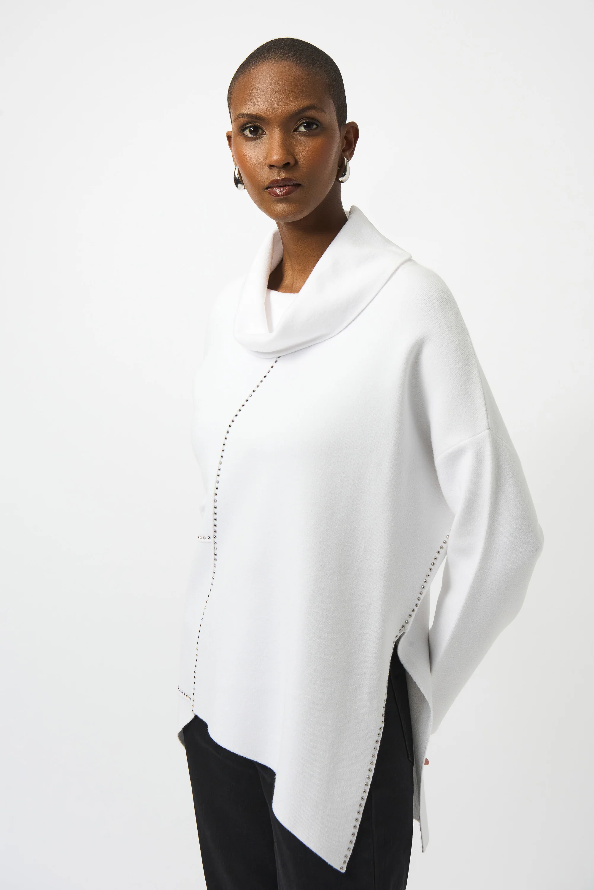 Joseph Ribkoff Cowl Neck Asymmetrical Pullover Style 253913 - Image 4