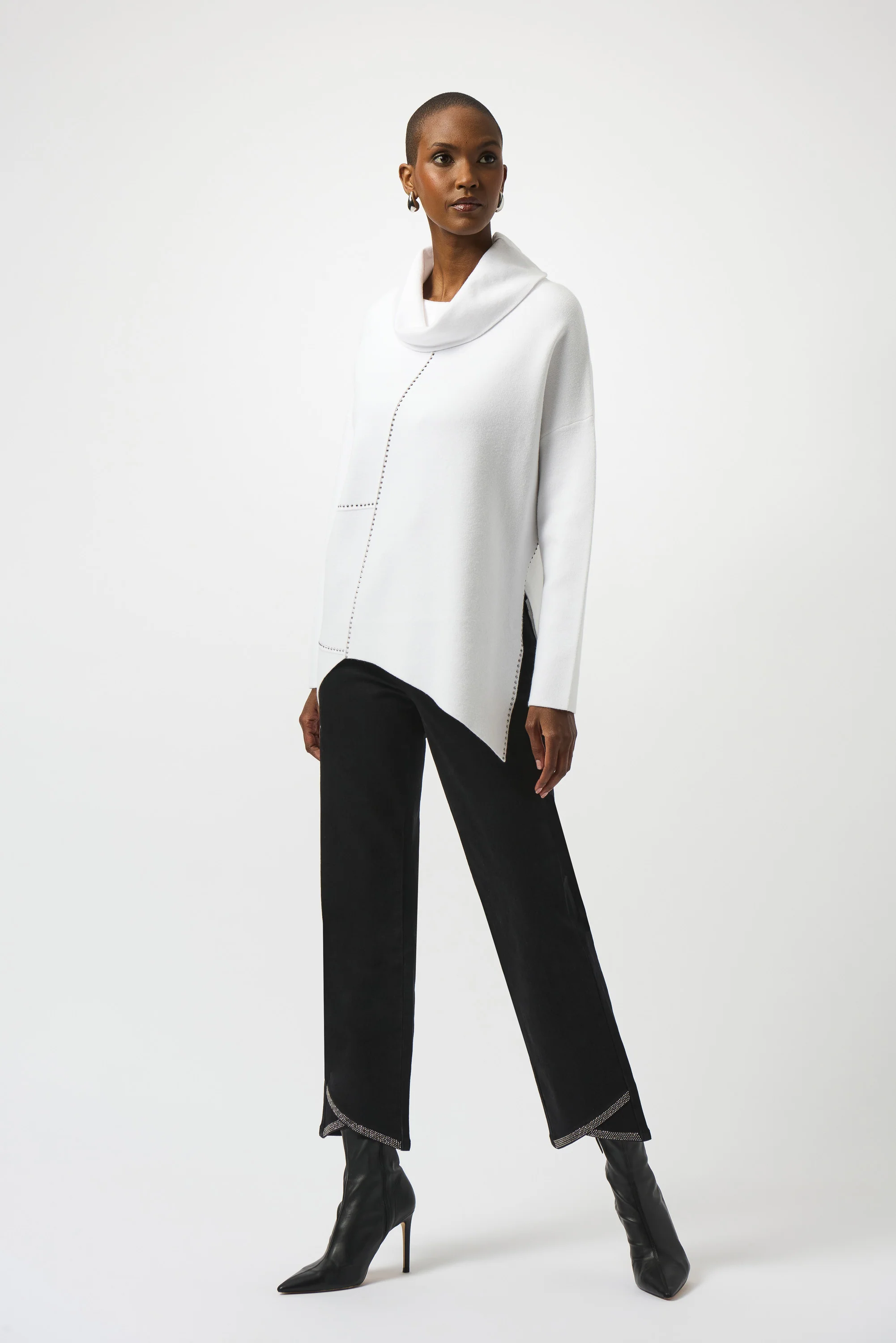 Joseph Ribkoff Cowl Neck Asymmetrical Pullover Style 253913 - Image 5