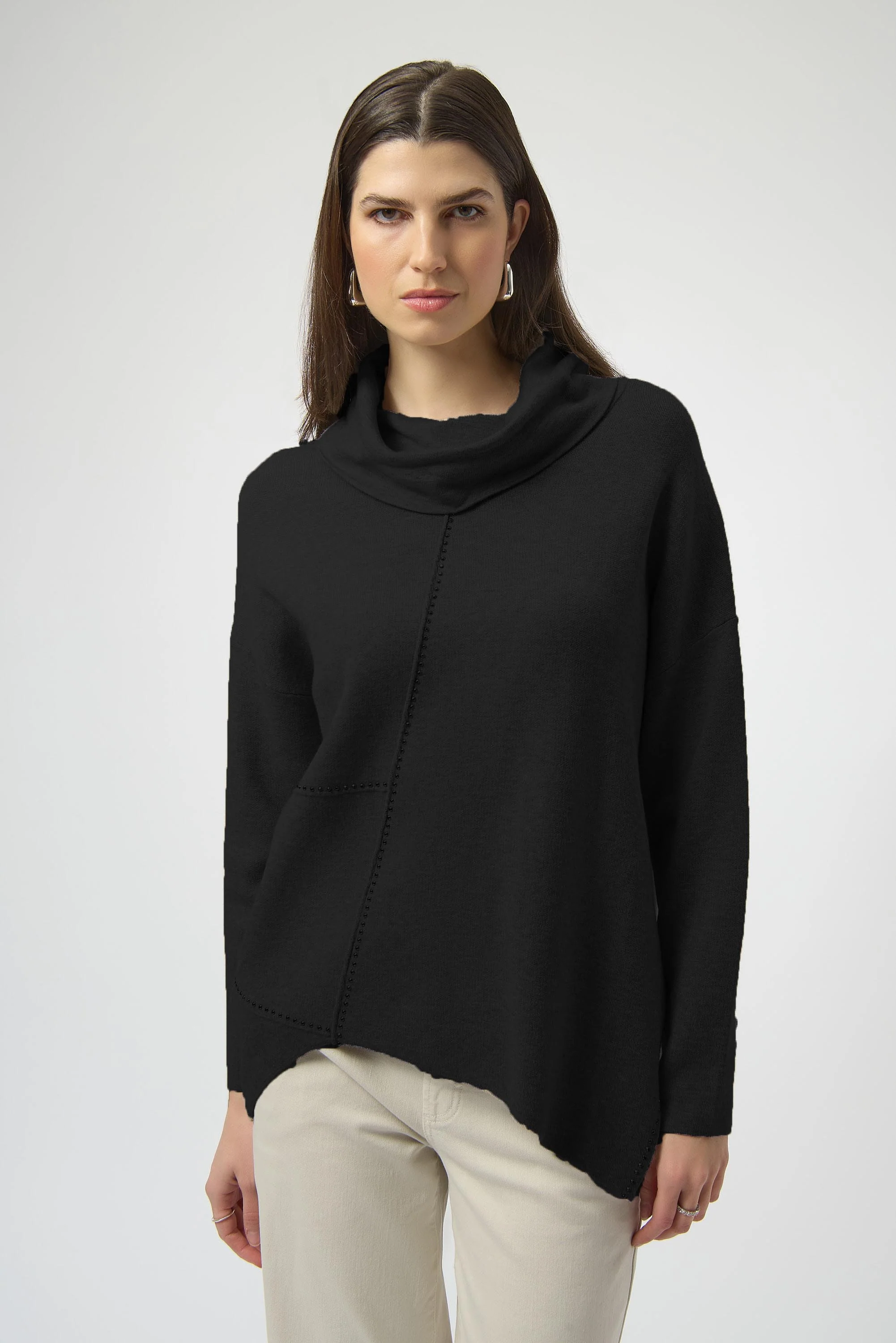 Joseph Ribkoff Cowl Neck Asymmetrical Pullover Style 253913 - Image 8