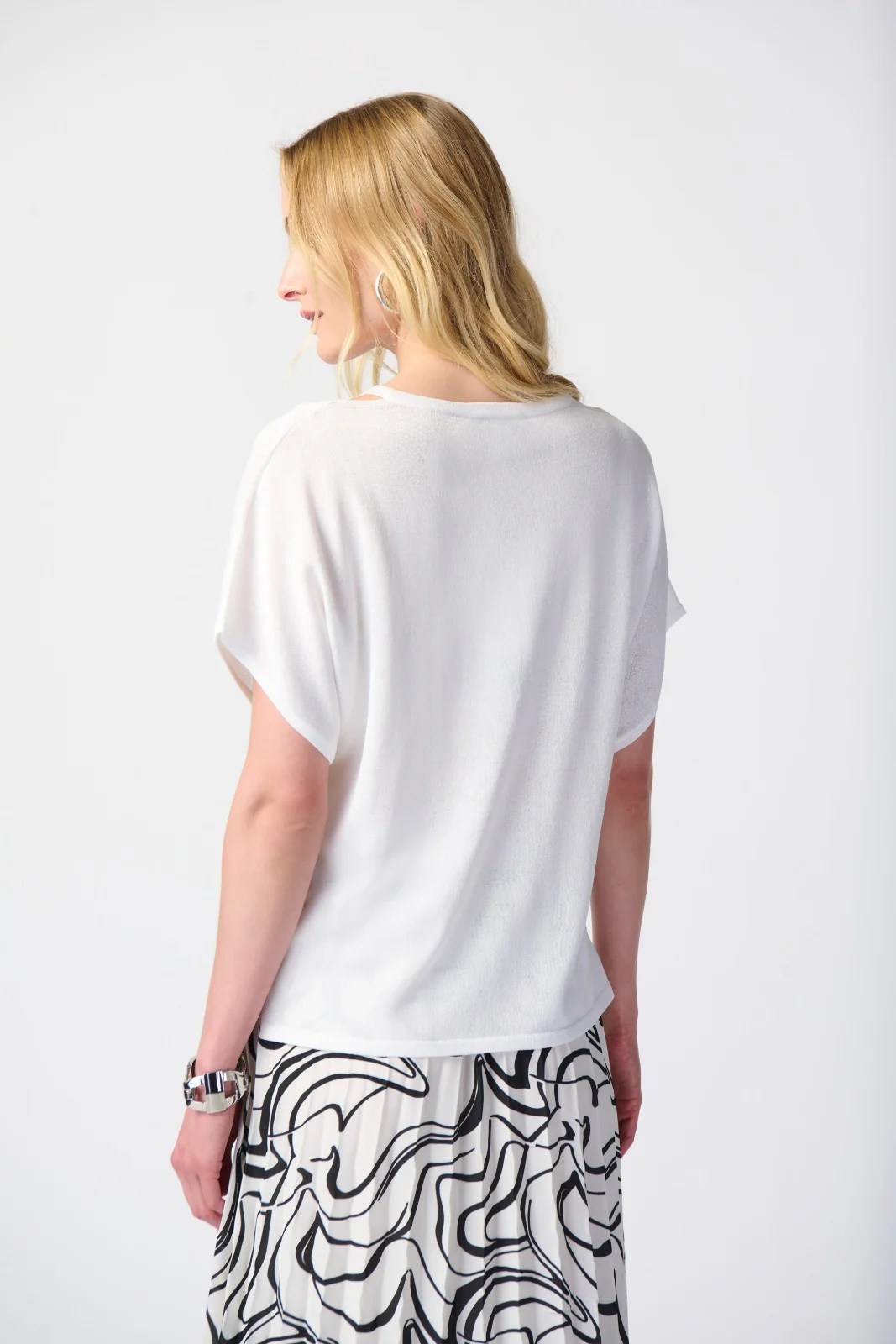 Joseph Ribkoff Vanilla Sweater With Cutout Neckline Style 241915 - Image 4