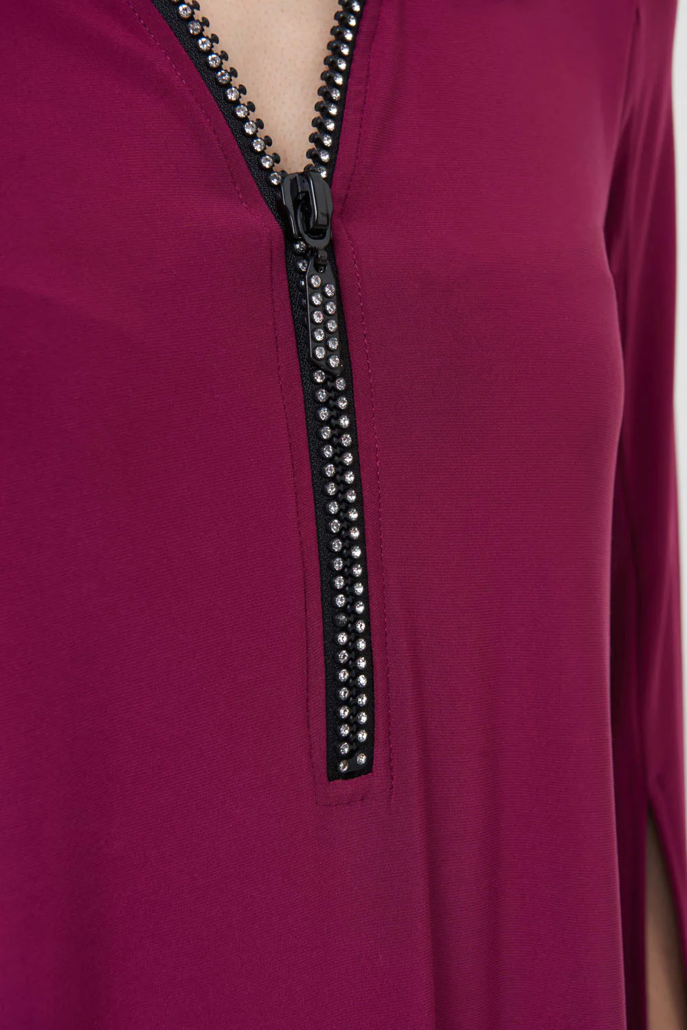 Joseph Ribkoff Vineyard Rhinestone Trim Tunic Style 223120 - Image 2