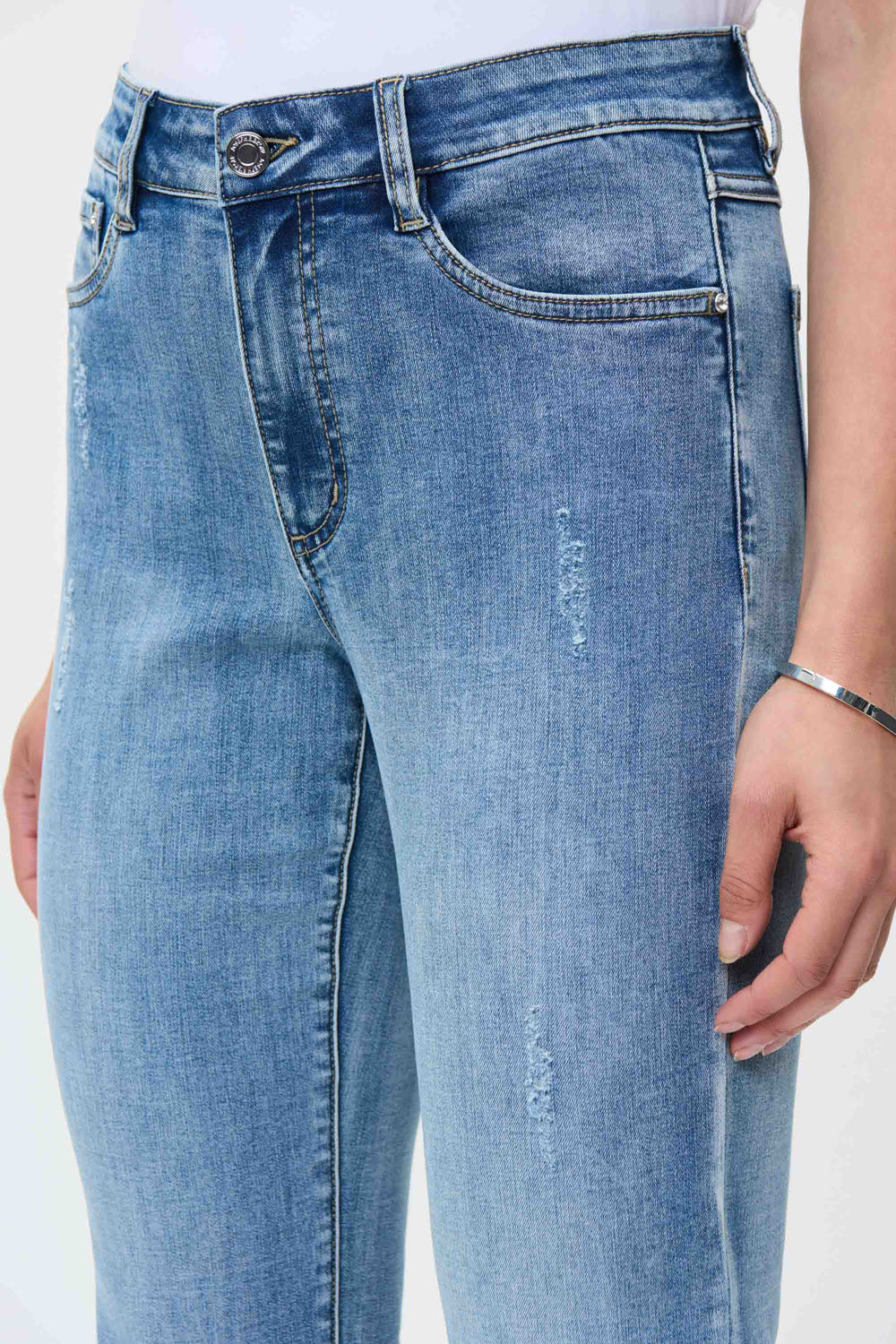 Joseph Ribkoff Vintage Blue Denim Jeans Style 231924 - Image 2