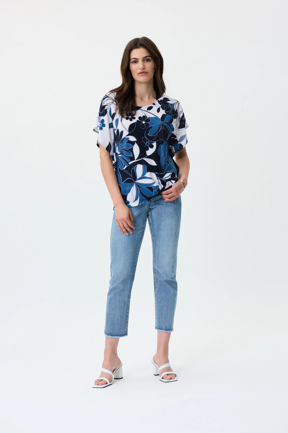 Joseph Ribkoff Vintage Blue Denim Jeans Style 231924 - Image 4