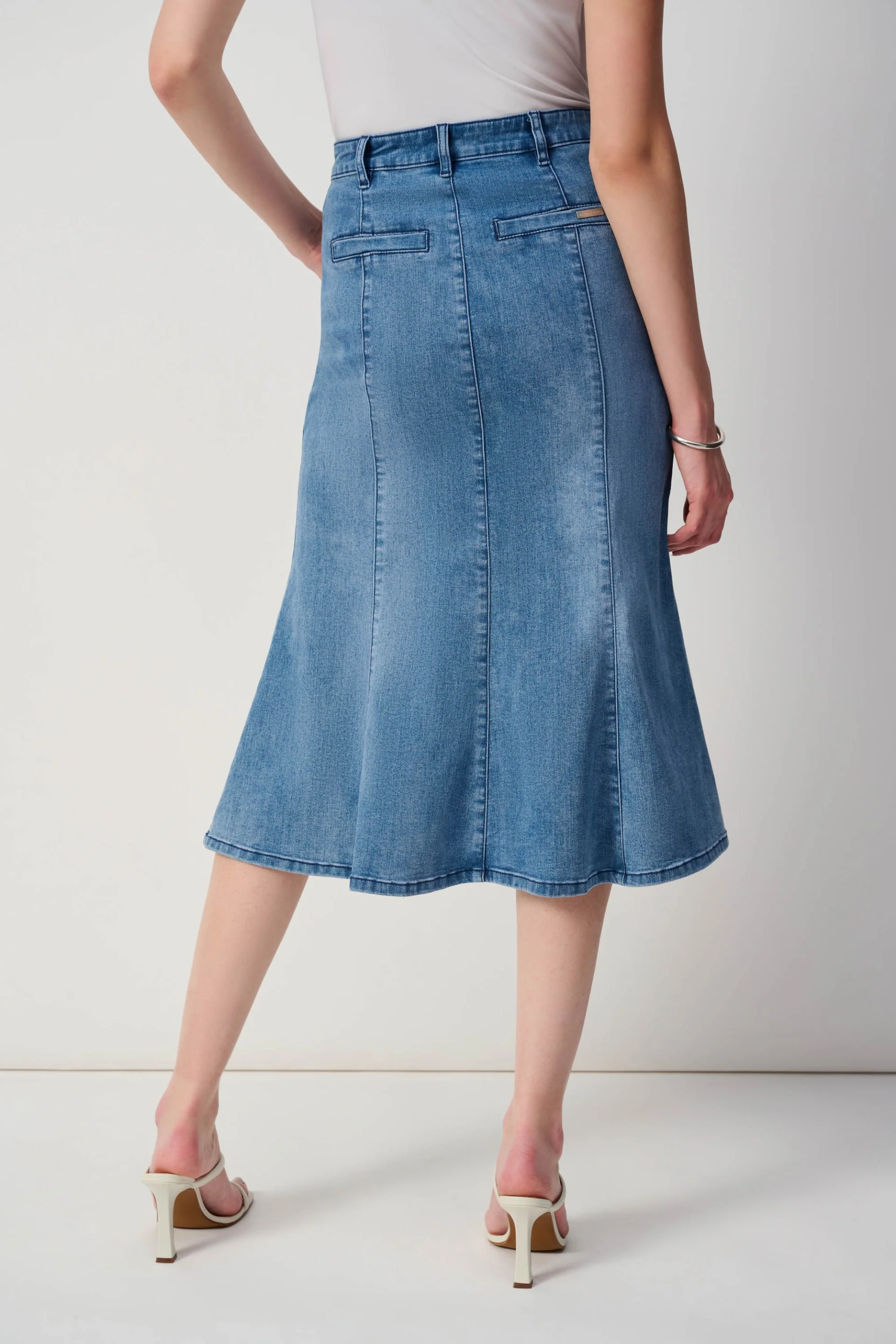 Joseph Ribkoff Vintage Blue Trumpet Skirt Style 251952 - Image 4