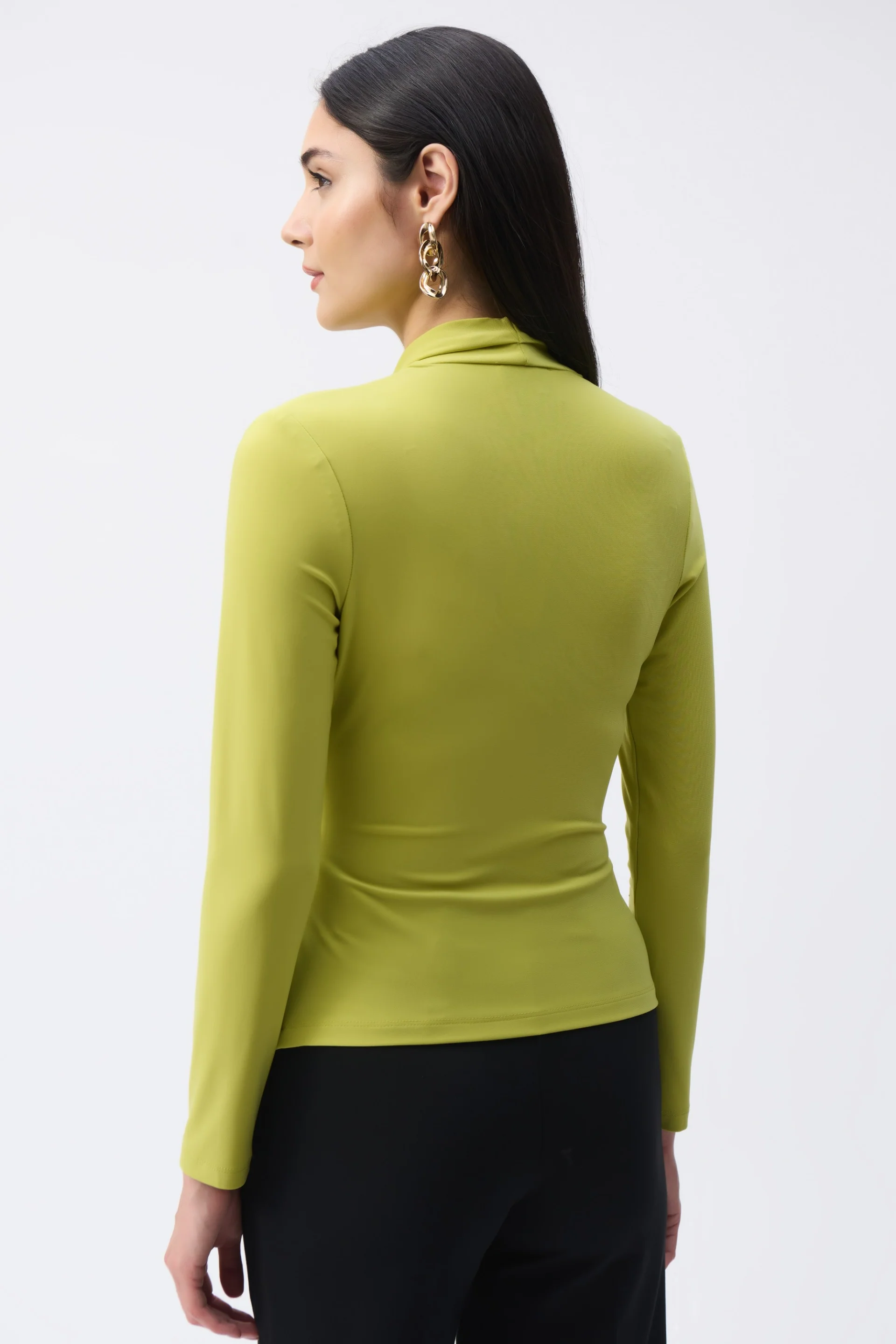 Joseph Ribkoff Wasabi Fitted Wrap Top Style 243152 - Image 3