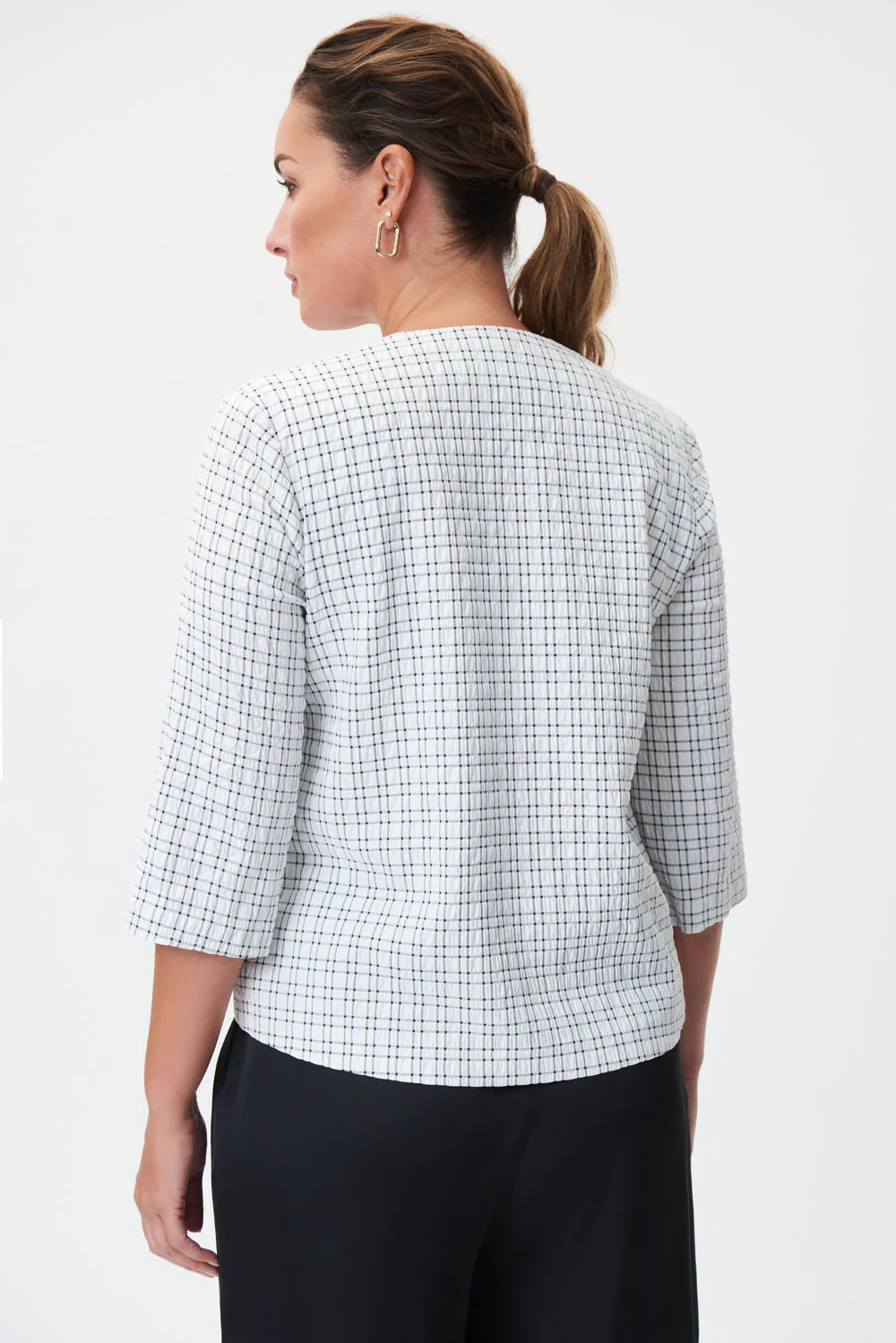 Joseph Ribkoff White/Black Jacket Style 232016 - Image 4