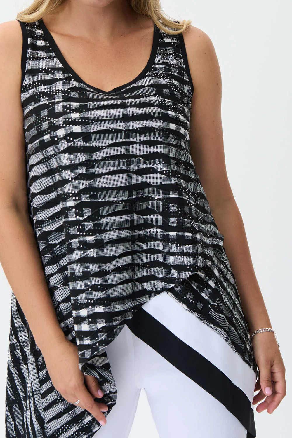 Joseph Ribkoff White/Black Top Style 231130 - Image 2