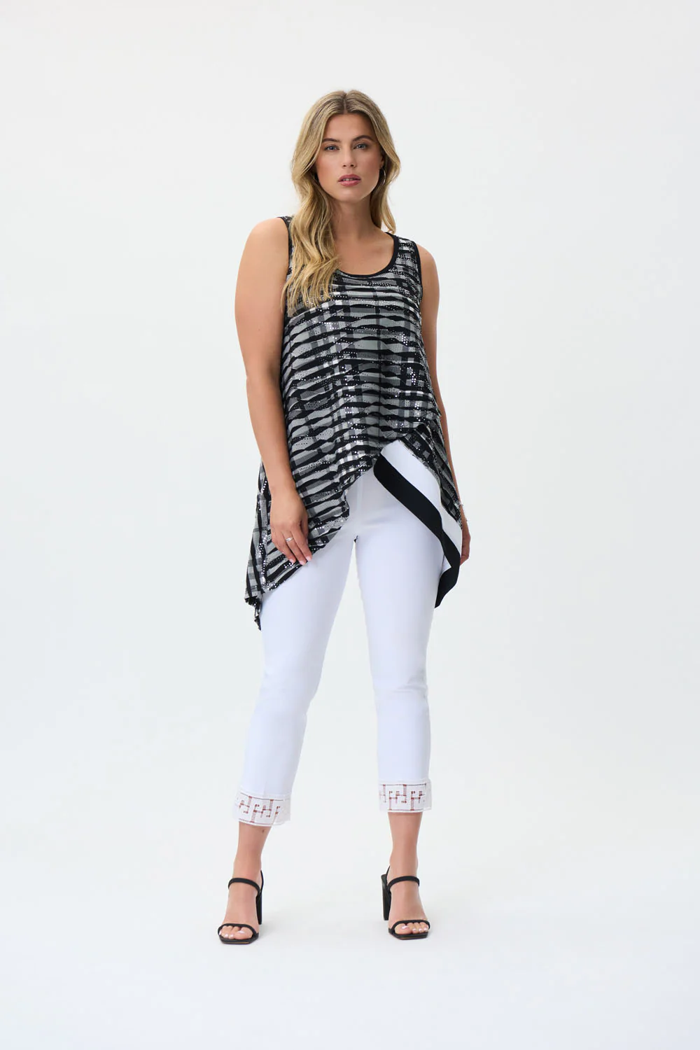 Joseph Ribkoff White/Black Top Style 231130 - Image 4