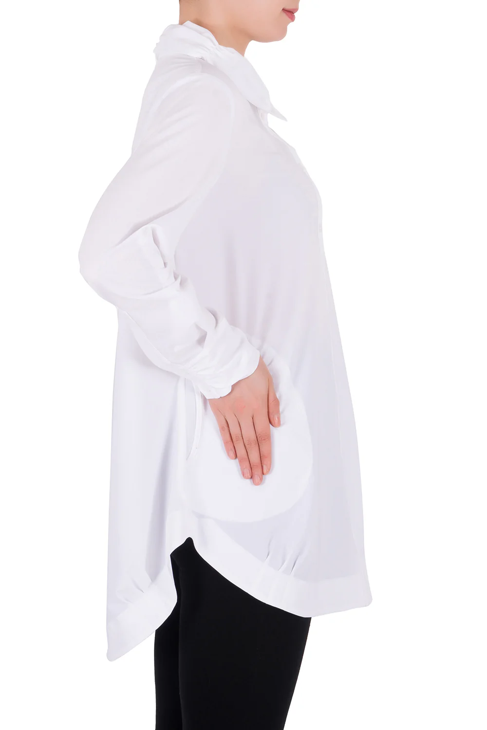 Joseph Ribkoff White Blouse Style 191439 - Image 3