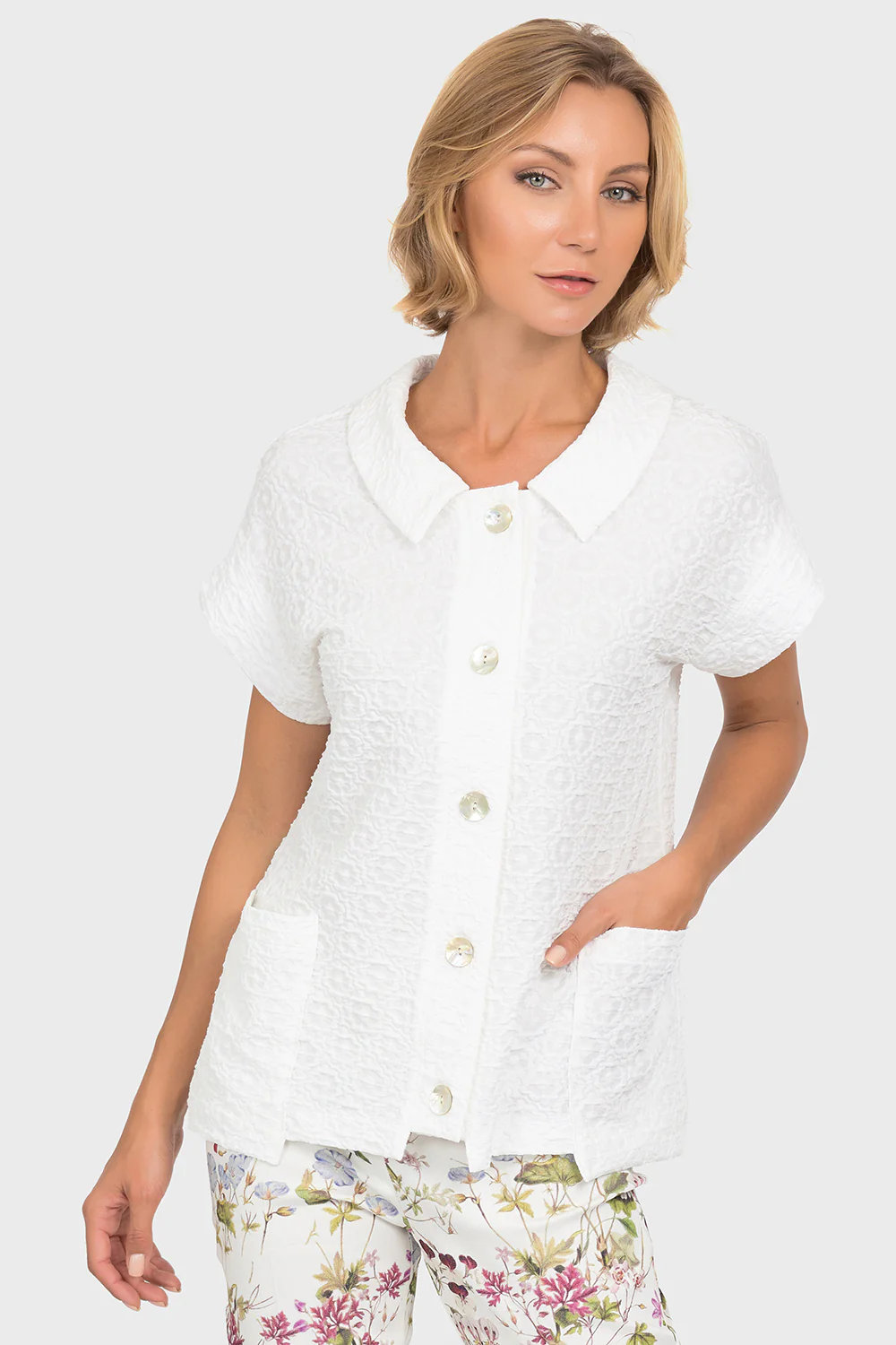 Joseph Ribkoff White Blouse Style 192472