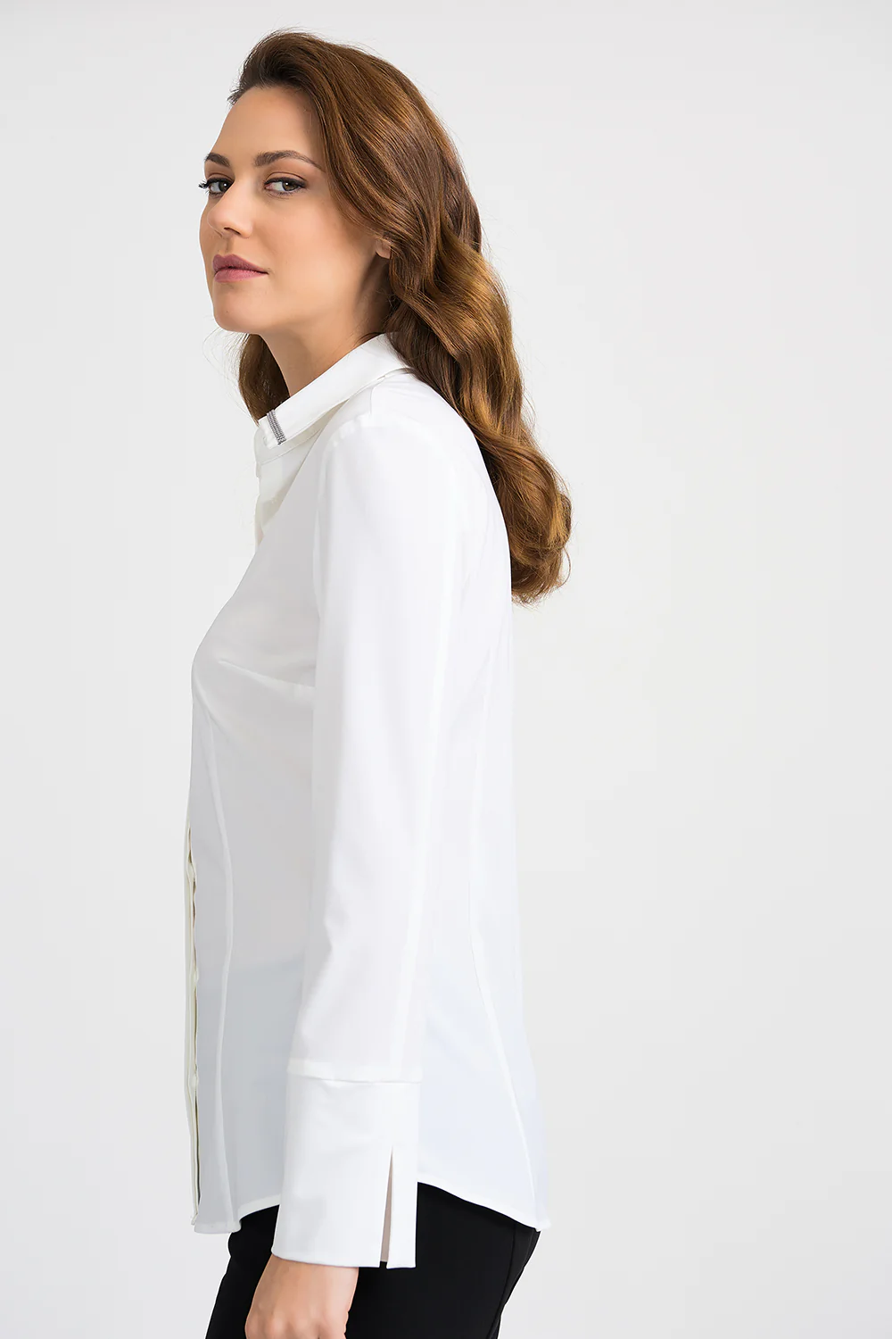 Joseph Ribkoff White Blouse Style 201159 - Image 3