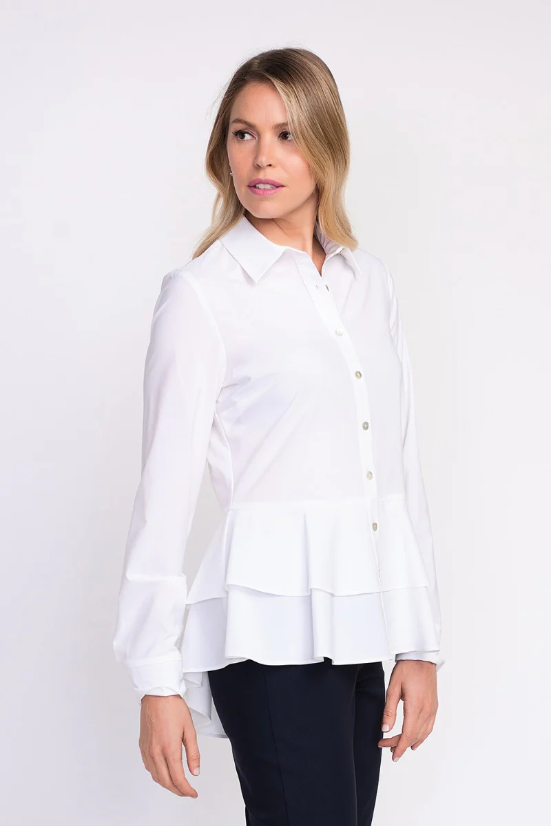 Joseph Ribkoff White Blouse Style 203305 - Image 2