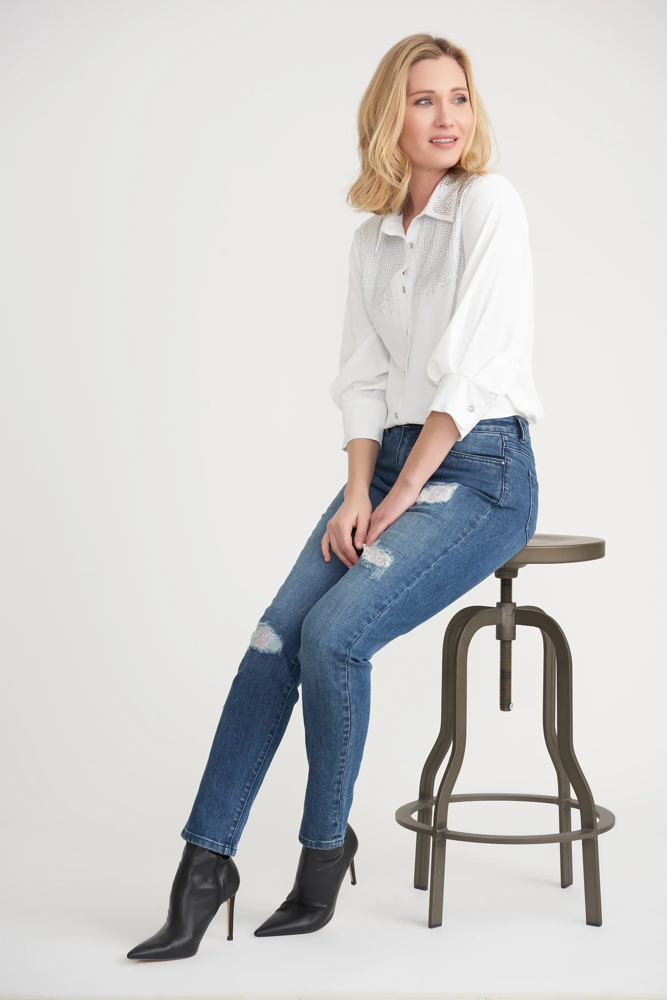 Joseph Ribkoff Vanilla Blouse Style 203568 - Image 2