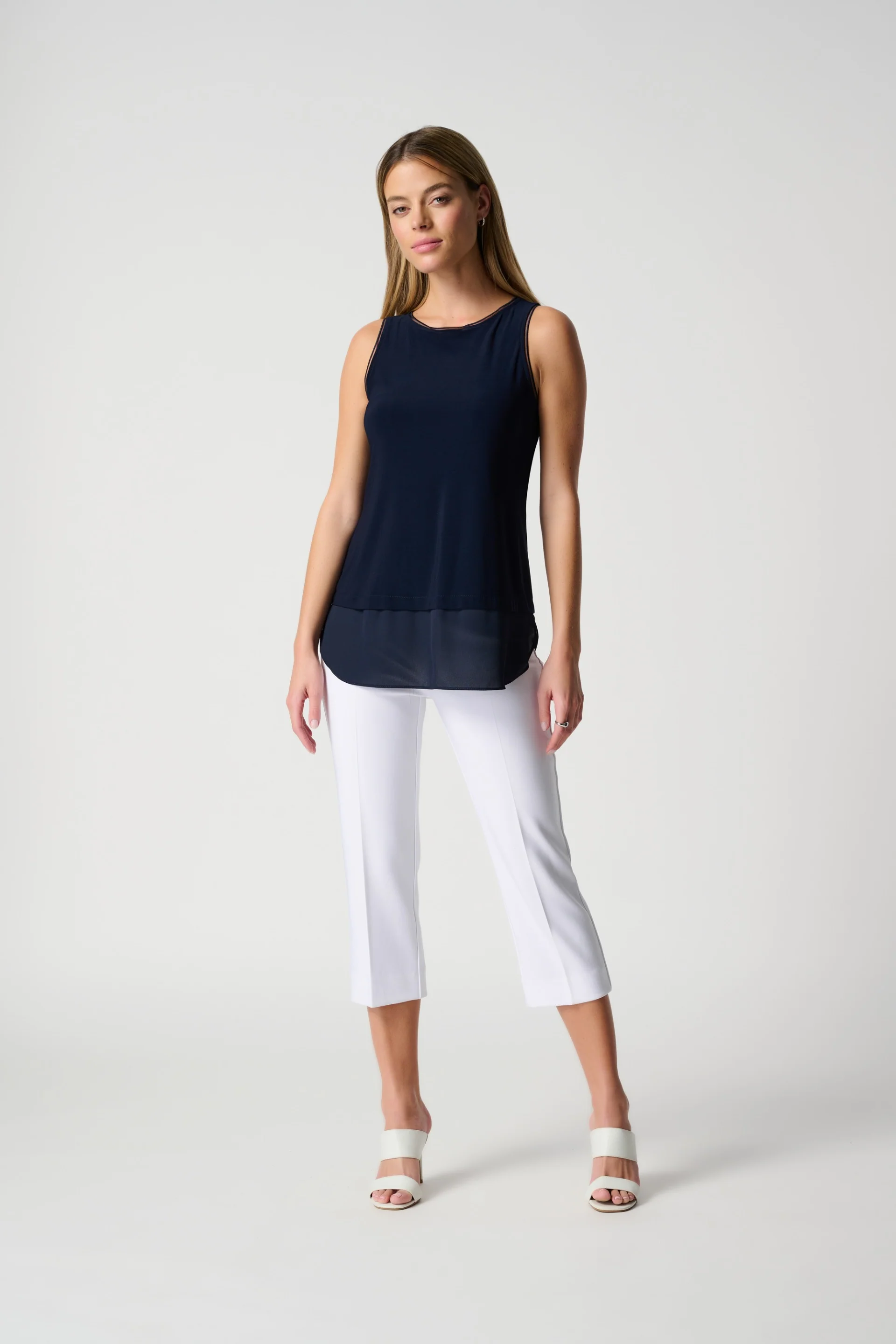 Joseph Ribkoff White Classic Capri Pant Style C143105 - Image 4
