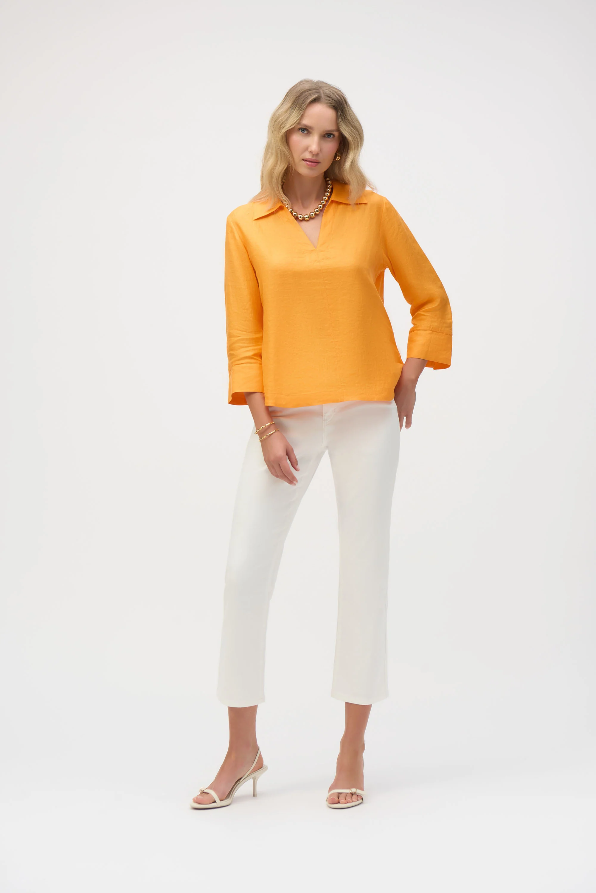 Joseph Ribkoff White Classic Straight Leg Stretch Jeans Style 252926X - Image 3