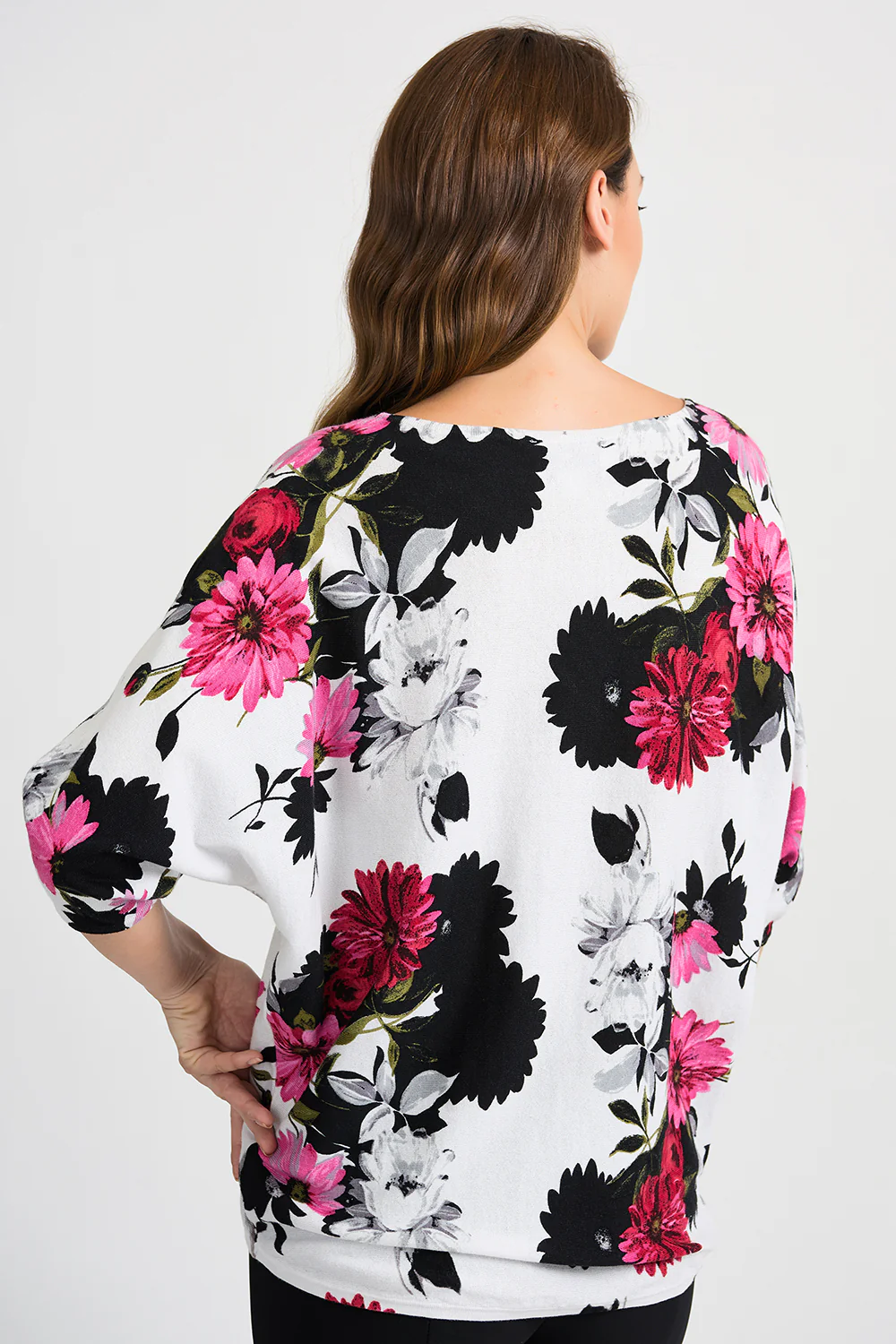 Joseph Ribkoff White/Floral Top Style 201181 - Image 4
