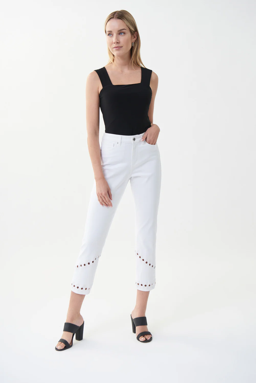 Joseph Ribkoff White Jean Style 222910 - Image 2