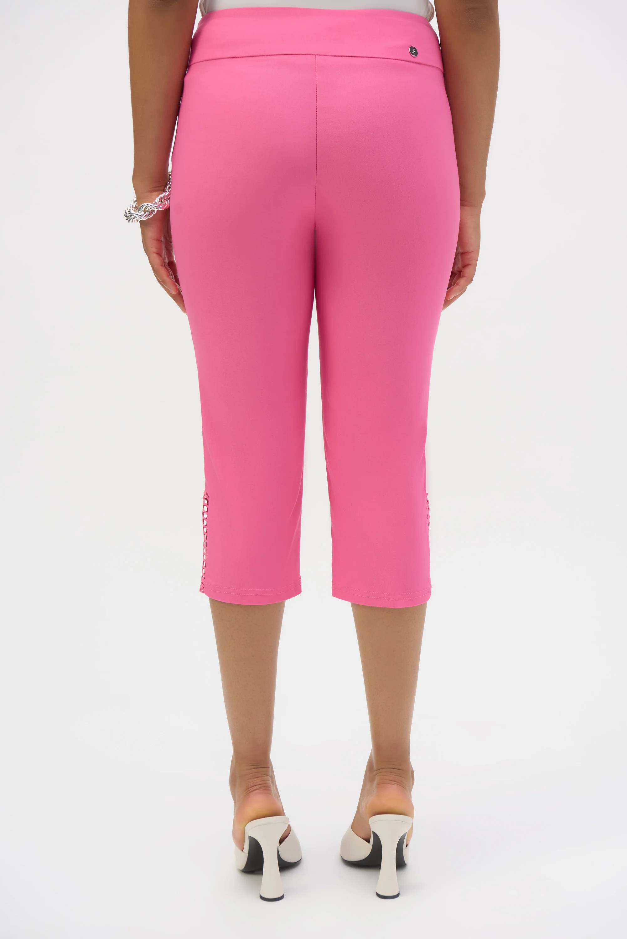Joseph Ribkoff Millennium Capri Pull-On Pants with Guipure Style 252192 - Image 2
