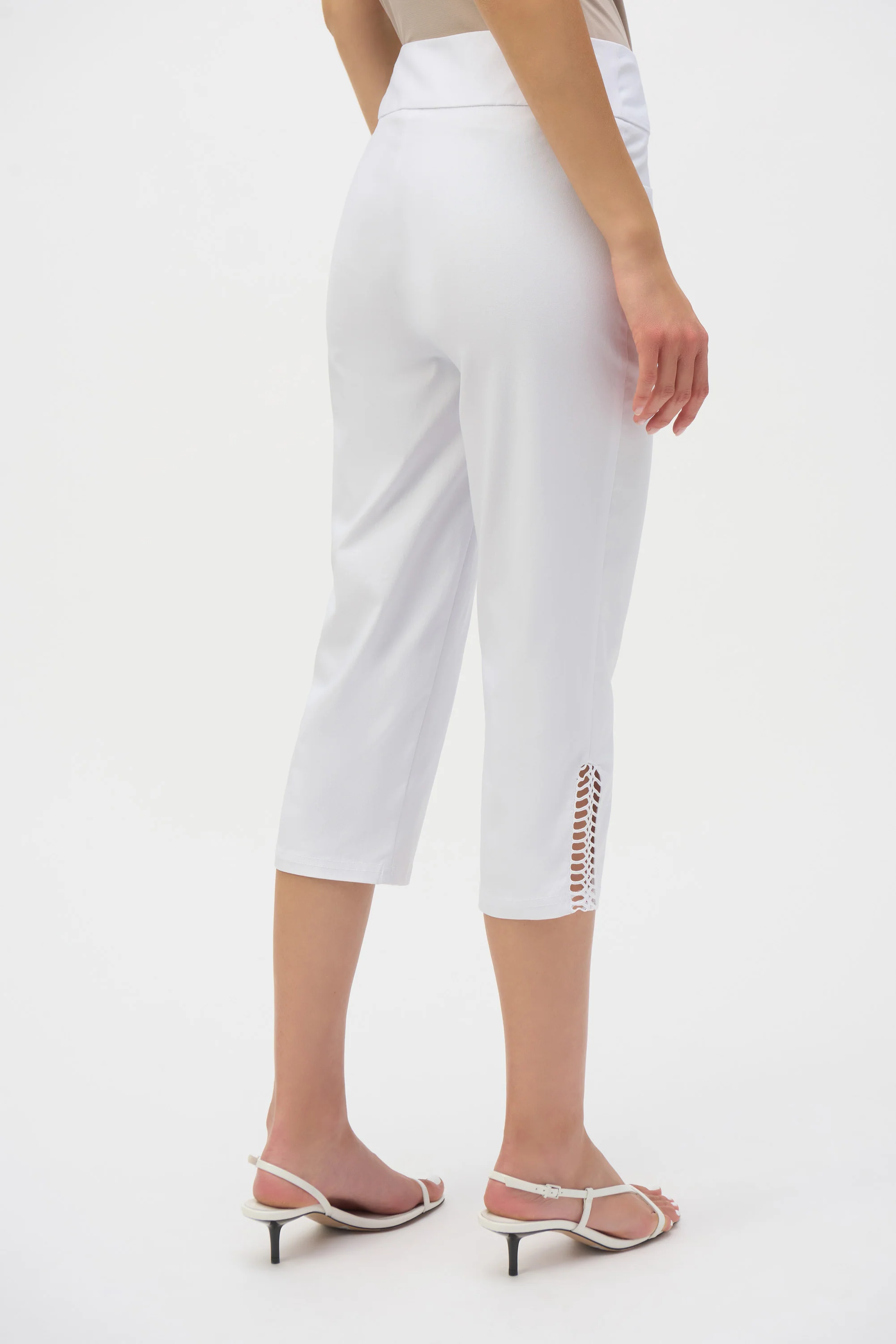 Joseph Ribkoff Millennium Capri Pull-On Pants with Guipure Style 252192 - Image 6