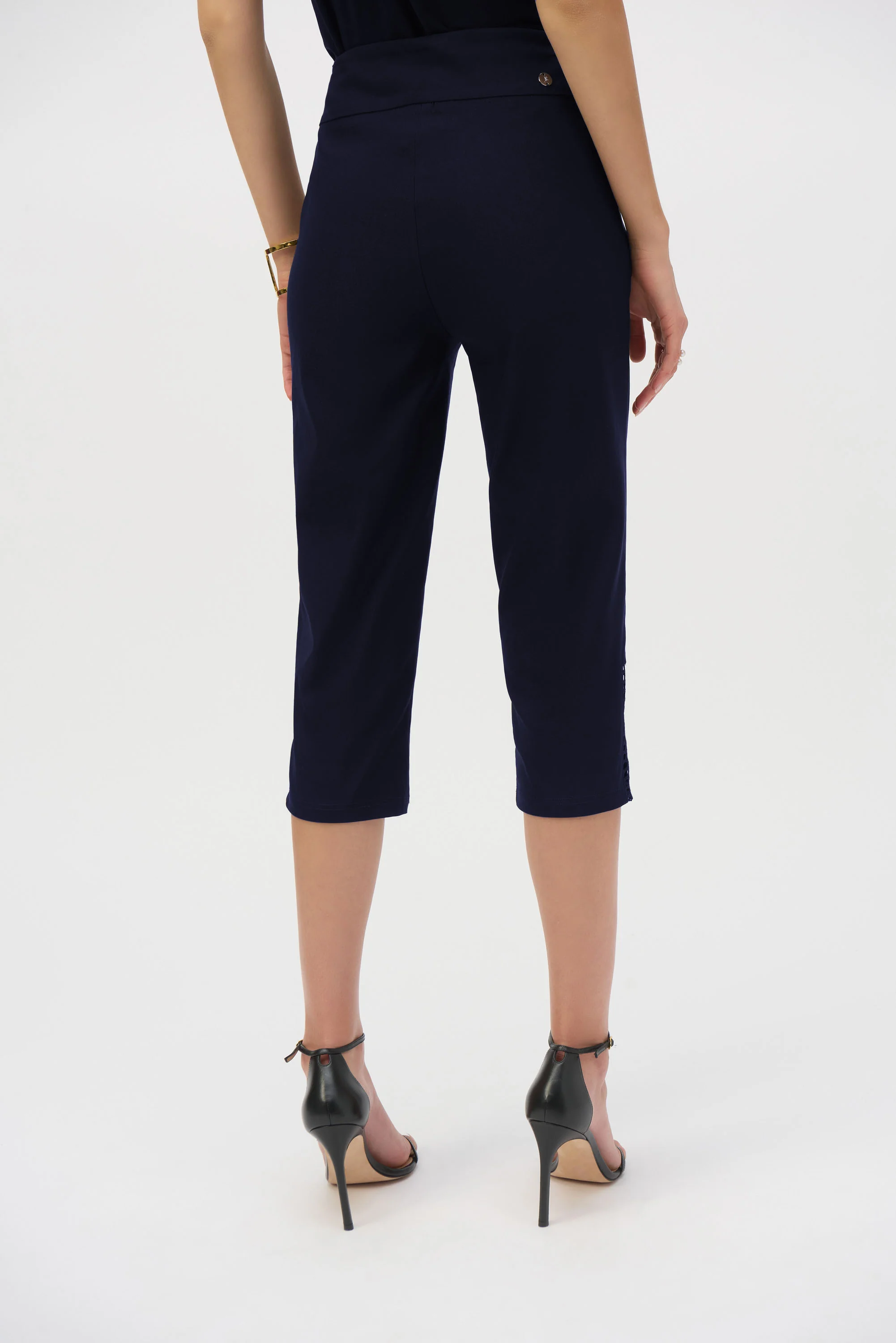 Joseph Ribkoff Millennium Capri Pull-On Pants with Guipure Style 252192 - Image 9