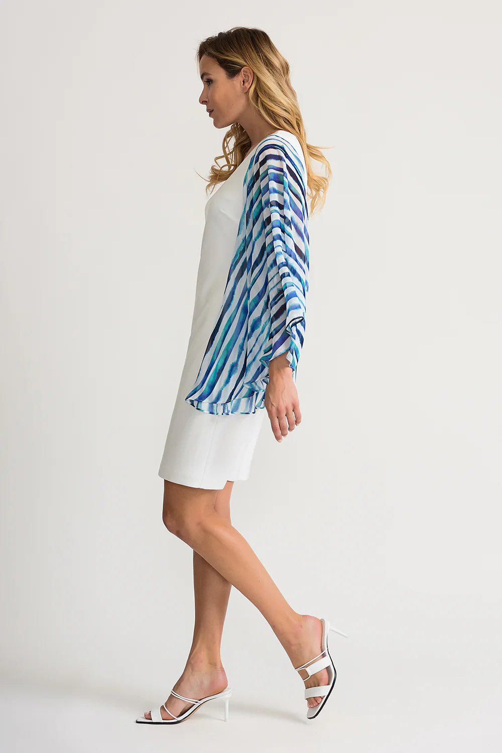 Joseph Ribkoff White/Multi Dress Style 202074 - Image 2